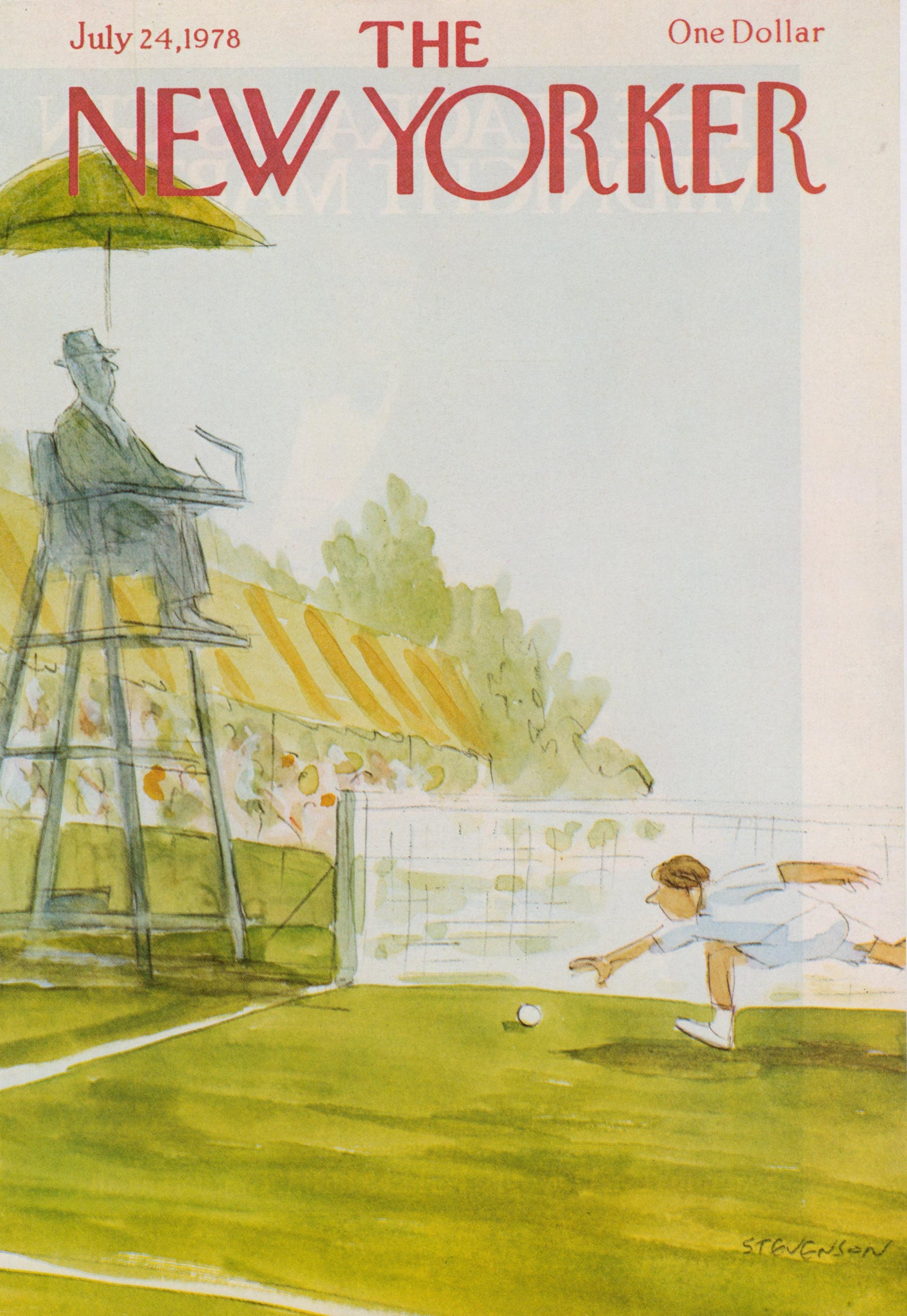 Match Point- The New Yorker - Authentic Vintage Cover Art
