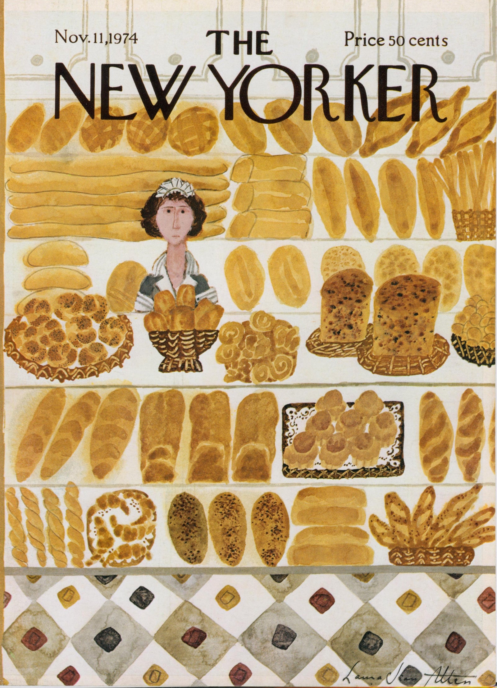 Sunday Bakery- The New Yorker - Authentic Vintage Cover Art