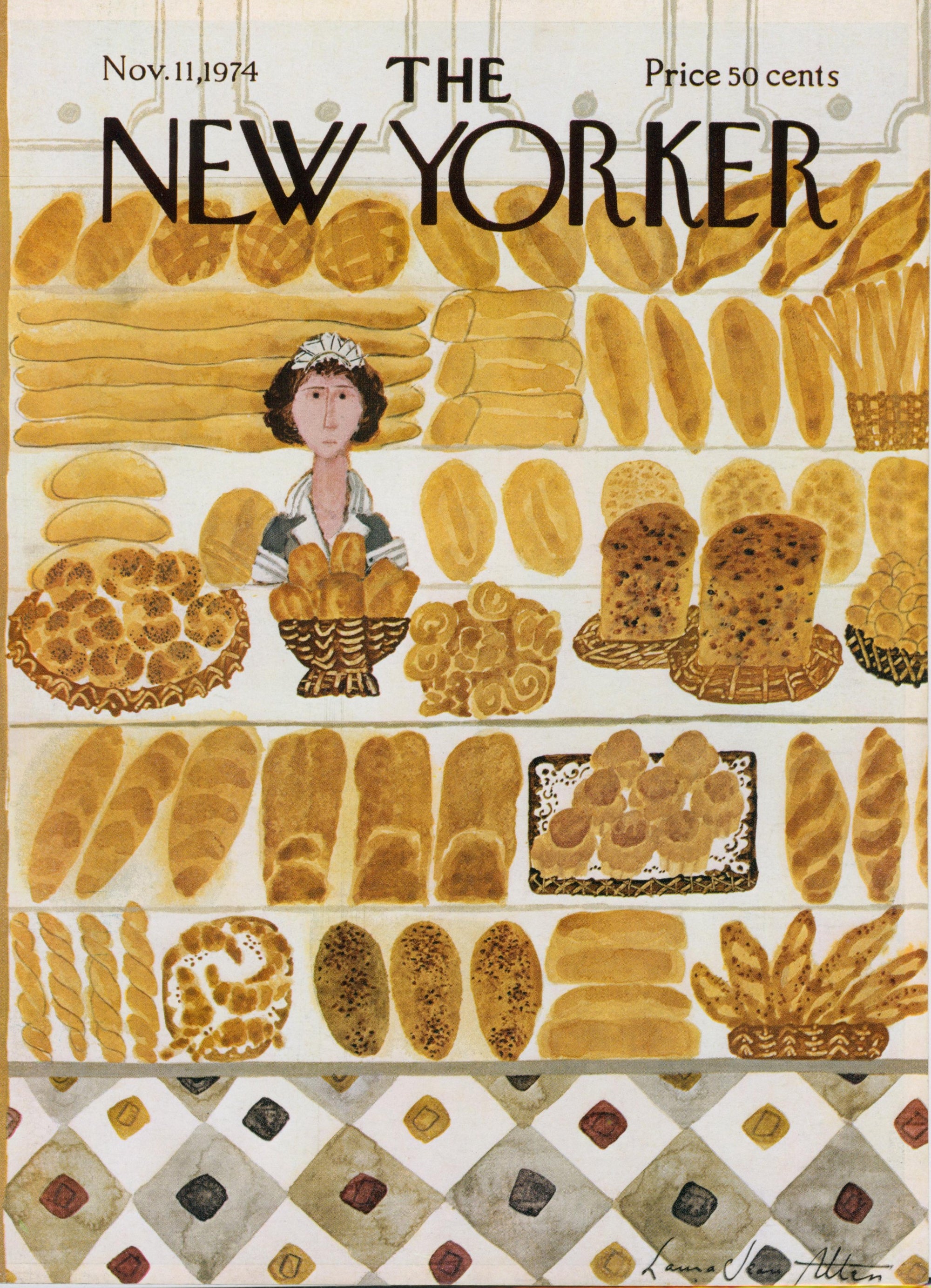 Sunday Bakery- The New Yorker - Authentic Vintage Cover Art