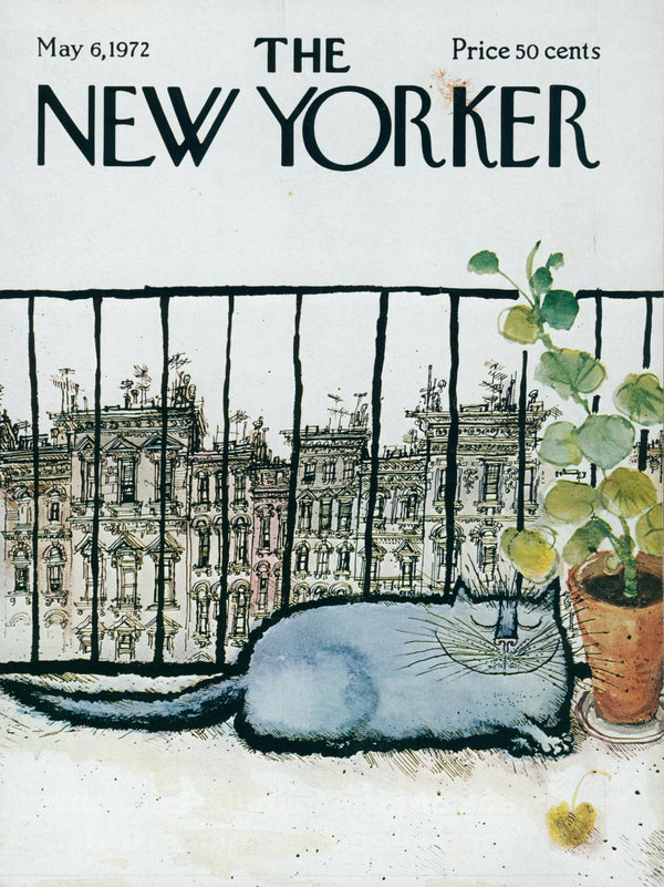 Happiest at Home- The New Yorker - Authentic Vintage Cover Art