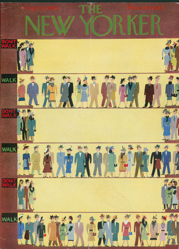 Walk Like An Egyptian- The New Yorker - Authentic Vintage Cover Art