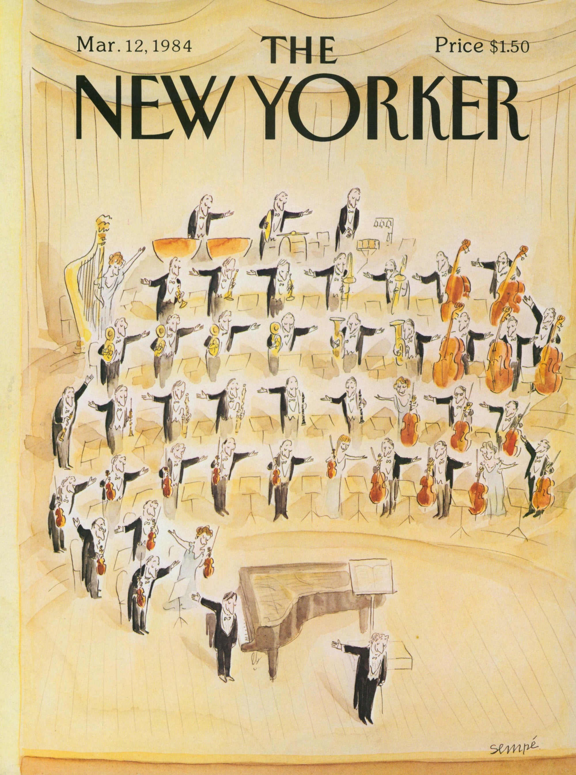 Concerto- The New Yorker - Authentic Vintage Cover Art