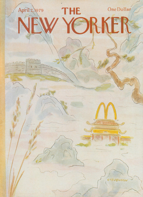 Great Wall of McDonalds- The New Yorker - Authentic Vintage Cover Art