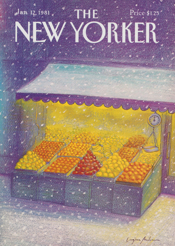 Winter Citrus- The New Yorker - Authentic Vintage Cover Art