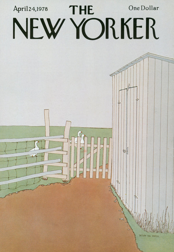 Goose Yard- The New Yorker - Authentic Vintage Cover Art