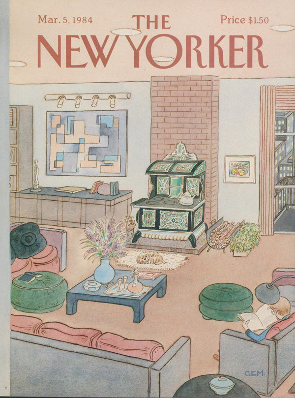 Sunday Reading- The New Yorker - Authentic Vintage Cover Art