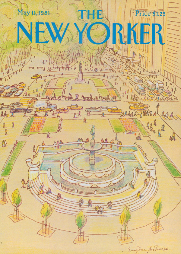 Columbus Circle- The New Yorker - Authentic Vintage Cover Art