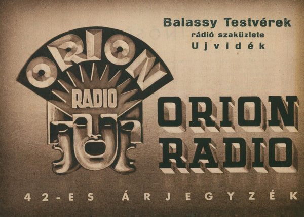 Orion Radio, Advertising Brochure - Authentic Vintage Antique Print