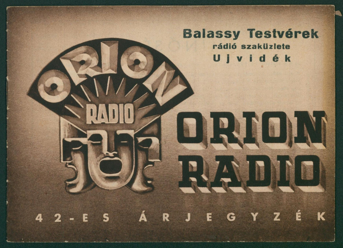 Orion Radio, Advertising Brochure - Authentic Vintage Antique Print