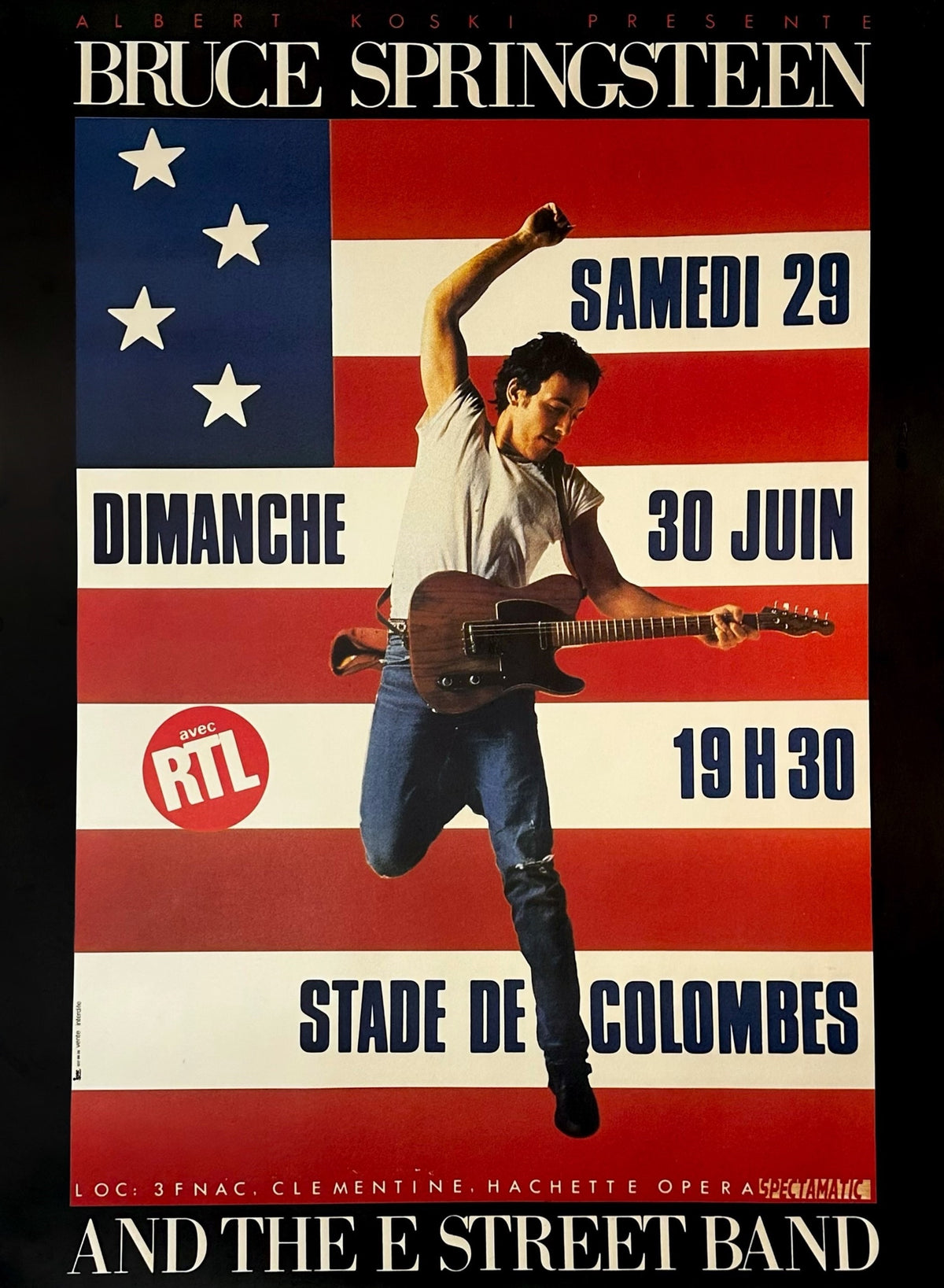 Bruce Springsteen- European Tour, Original Vintage Poster - Authentic ...