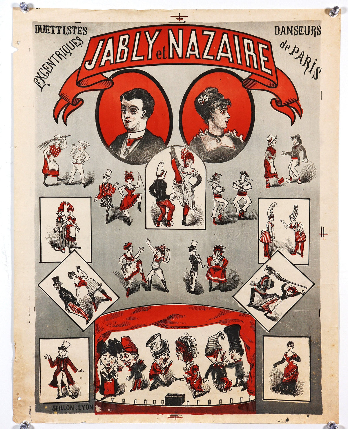 Jably et Nazaire- Variety Circus - Authentic Vintage Poster