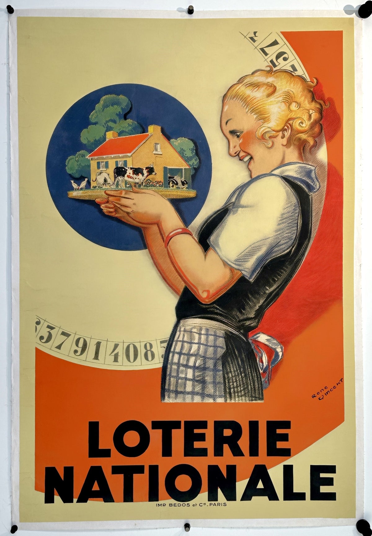 Loterie Nationale by Rene Vincent - Authentic Vintage Poster