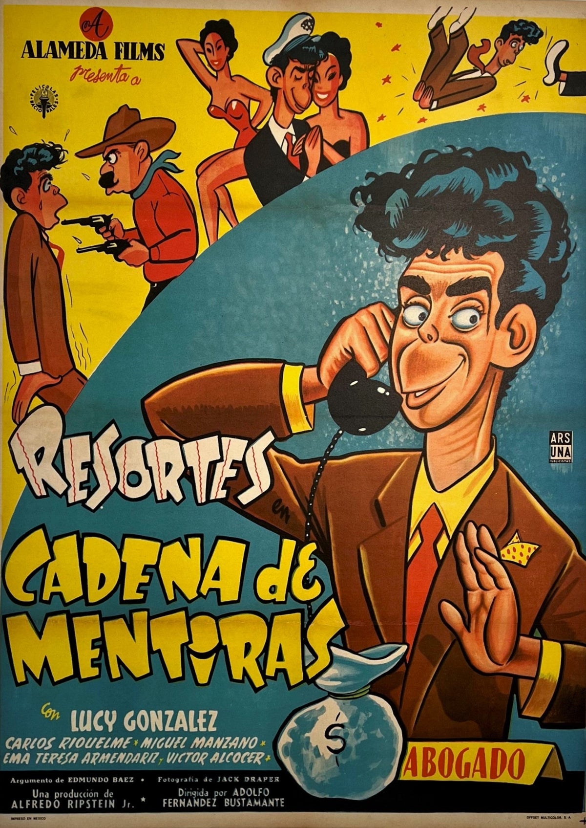 Cadena de Mentiras- Resortes - Authentic Vintage Poster