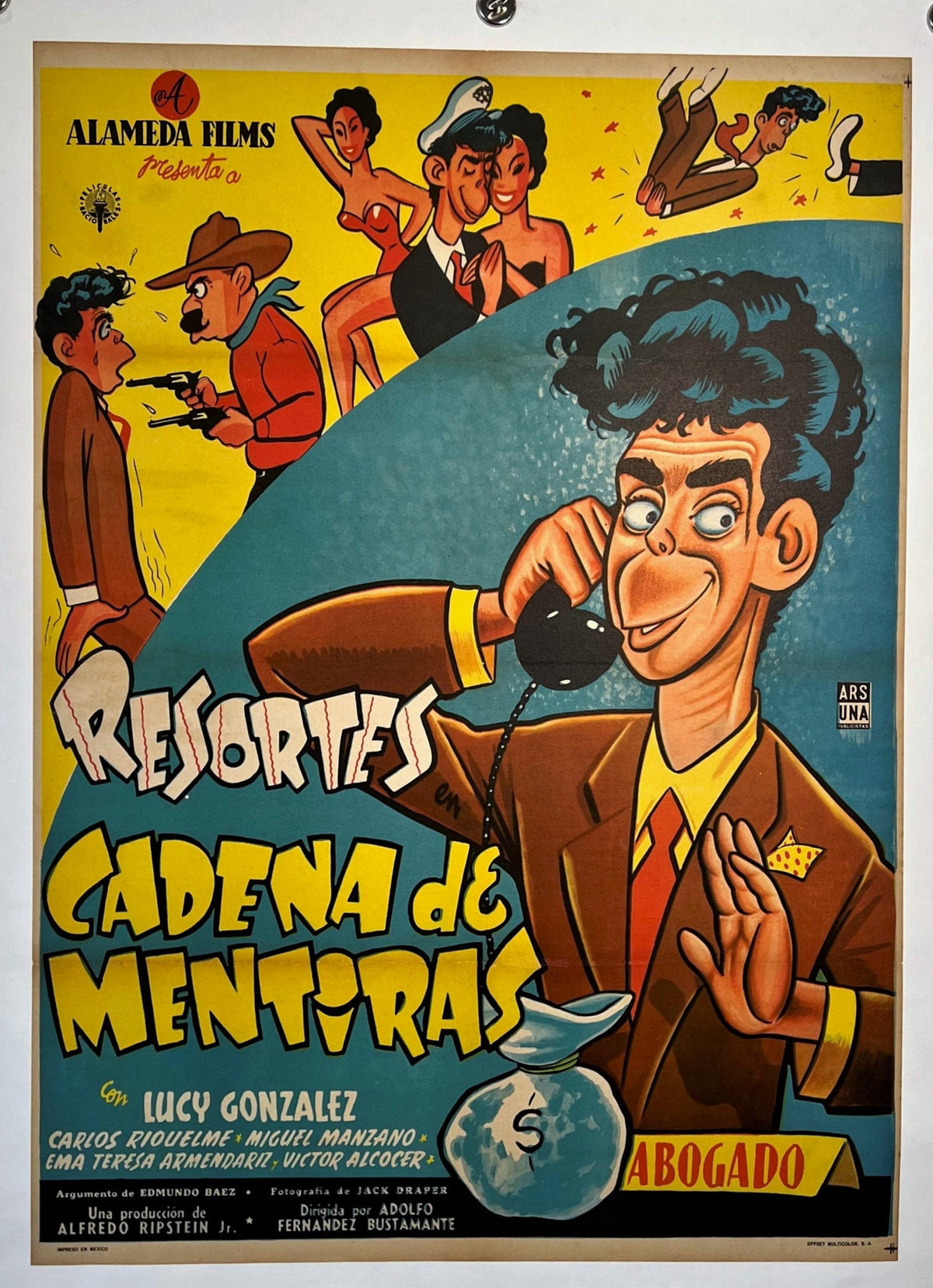 Cadena de Mentiras- Resortes - Authentic Vintage Poster