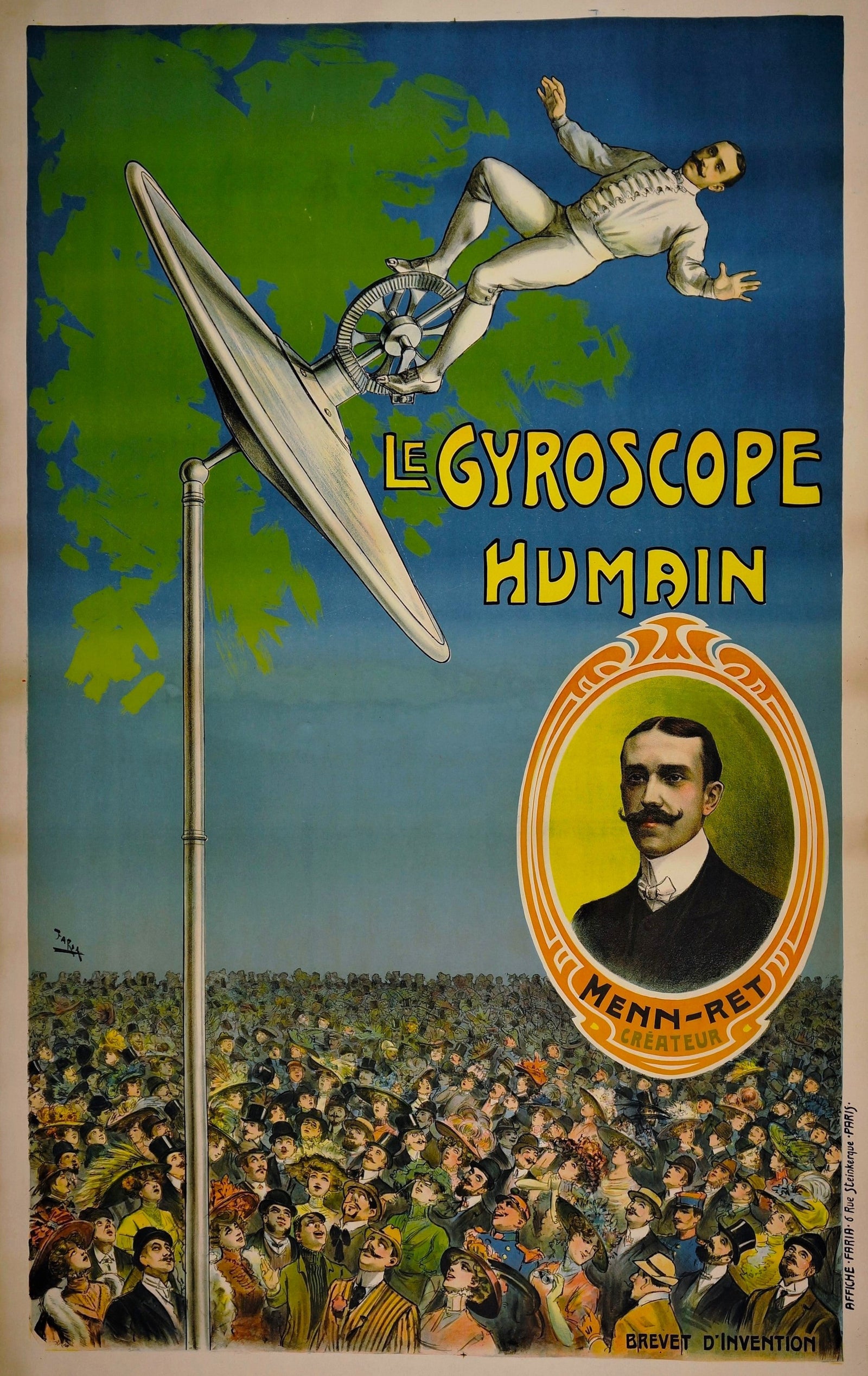 Le Gyroscope Humain - Authentic Vintage Poster