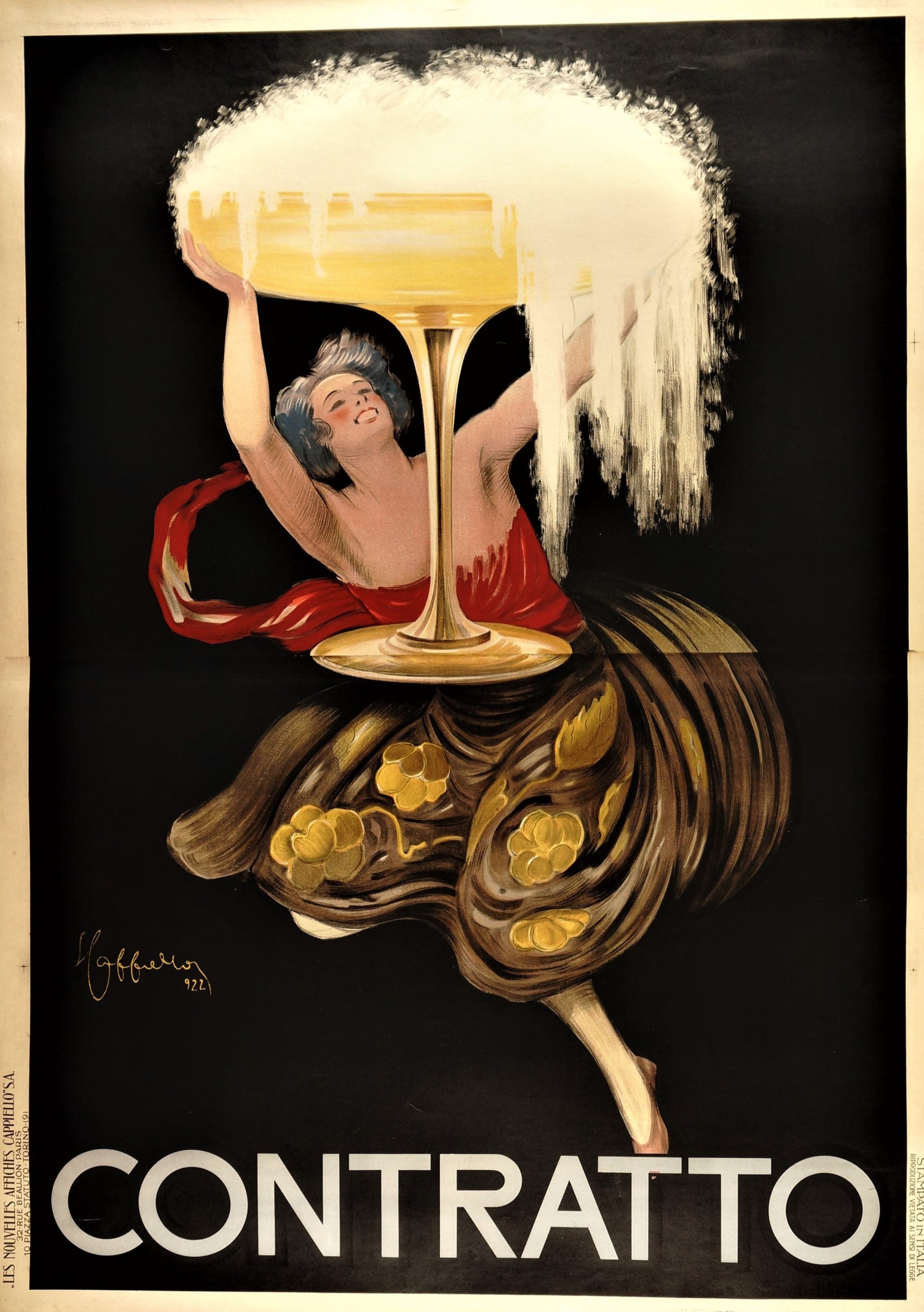 Contratto by Leonetto Cappiello (Large) - Authentic Vintage Poster