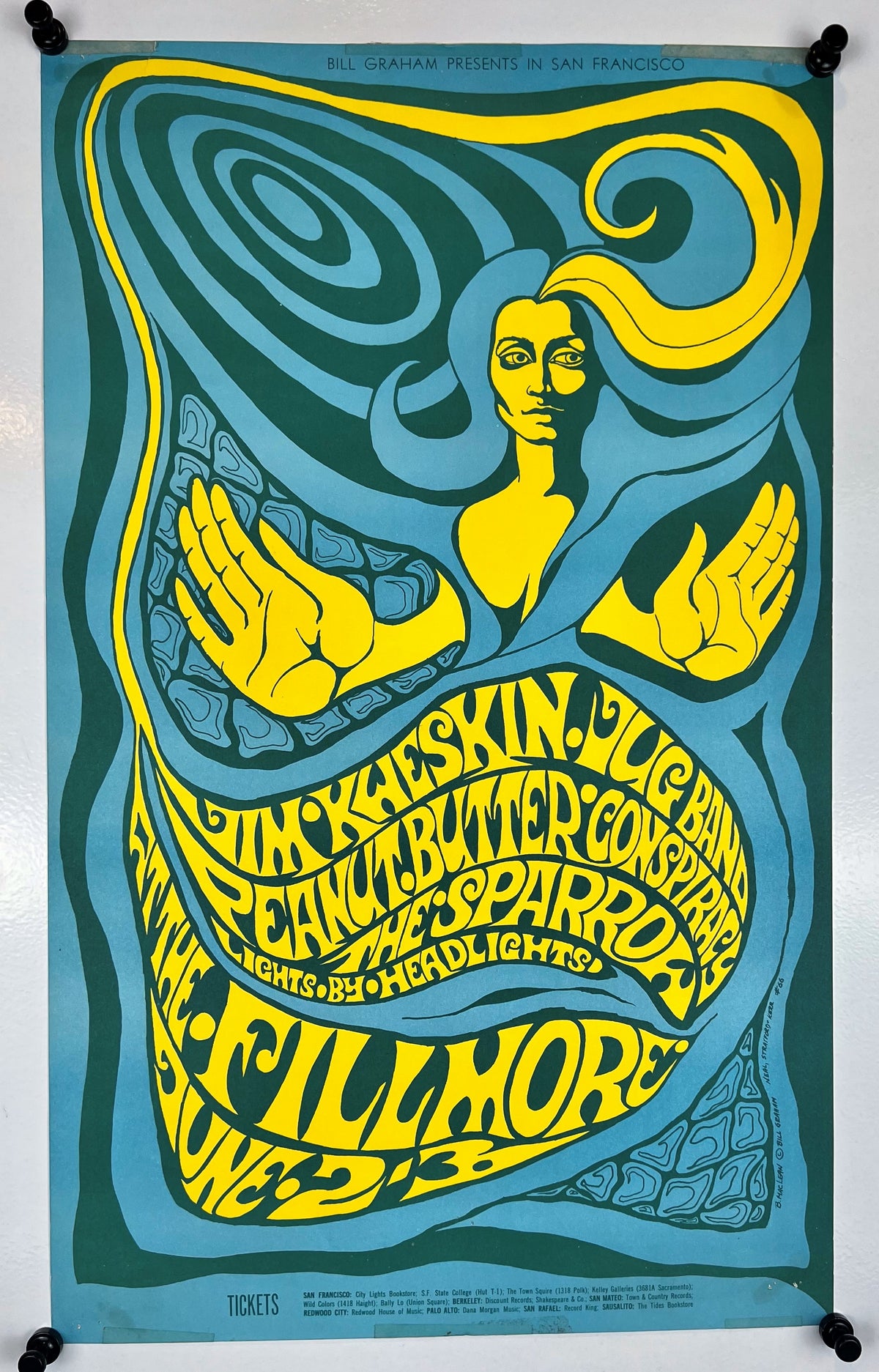 Peanut Butter Conspiracy- Fillmore Auditorium BG-66 - Authentic Vintage Poster