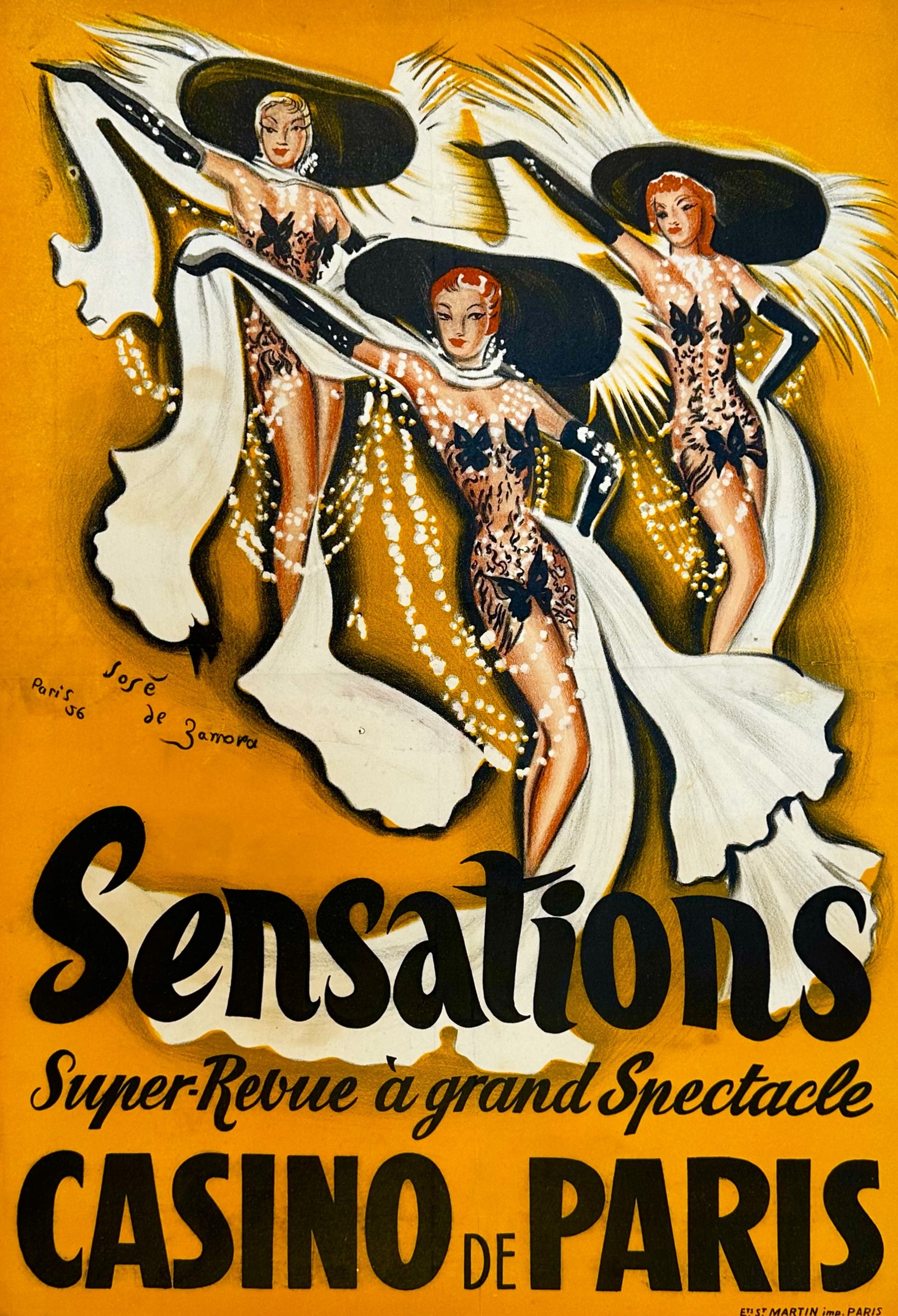 Sensations- Casino de Paris - Authentic Vintage Poster