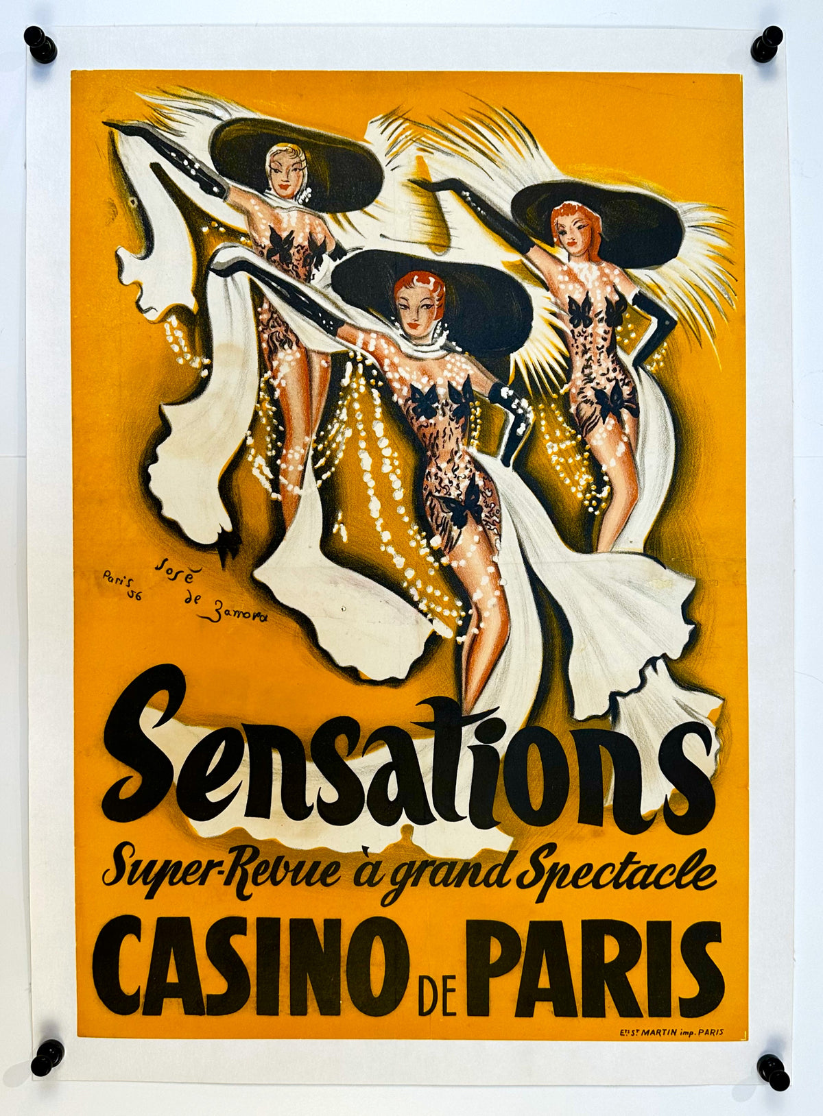 Sensations- Casino de Paris - Authentic Vintage Poster