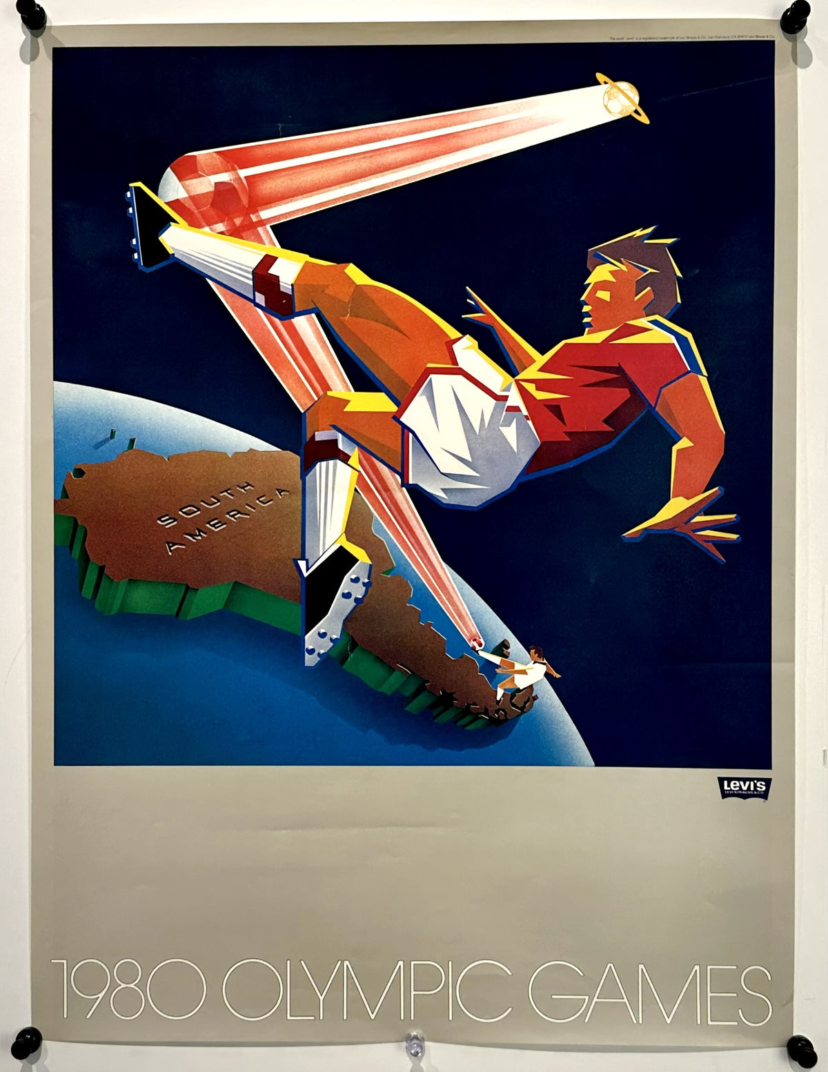 Summer Olympics, Moscow- Soccer - Authentic Vintage Poster