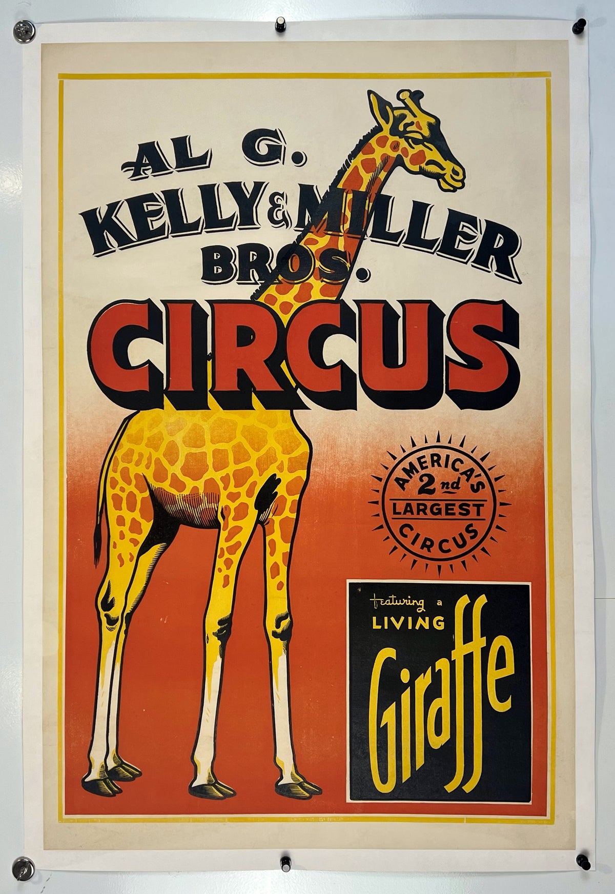 Kelly &amp; Miller Bros Circus - Authentic Vintage Poster