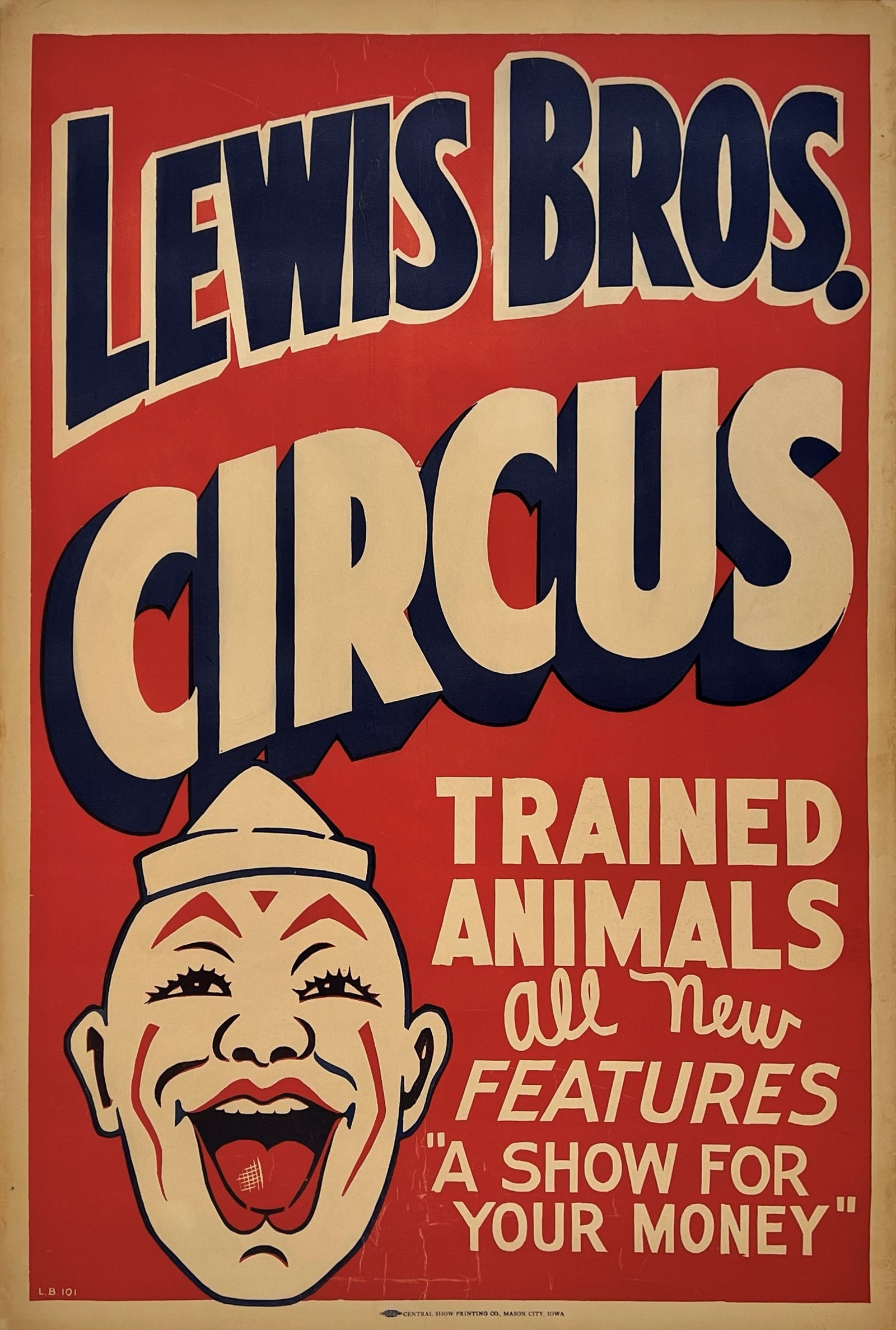 Lewis Bros Circus - Authentic Vintage Poster