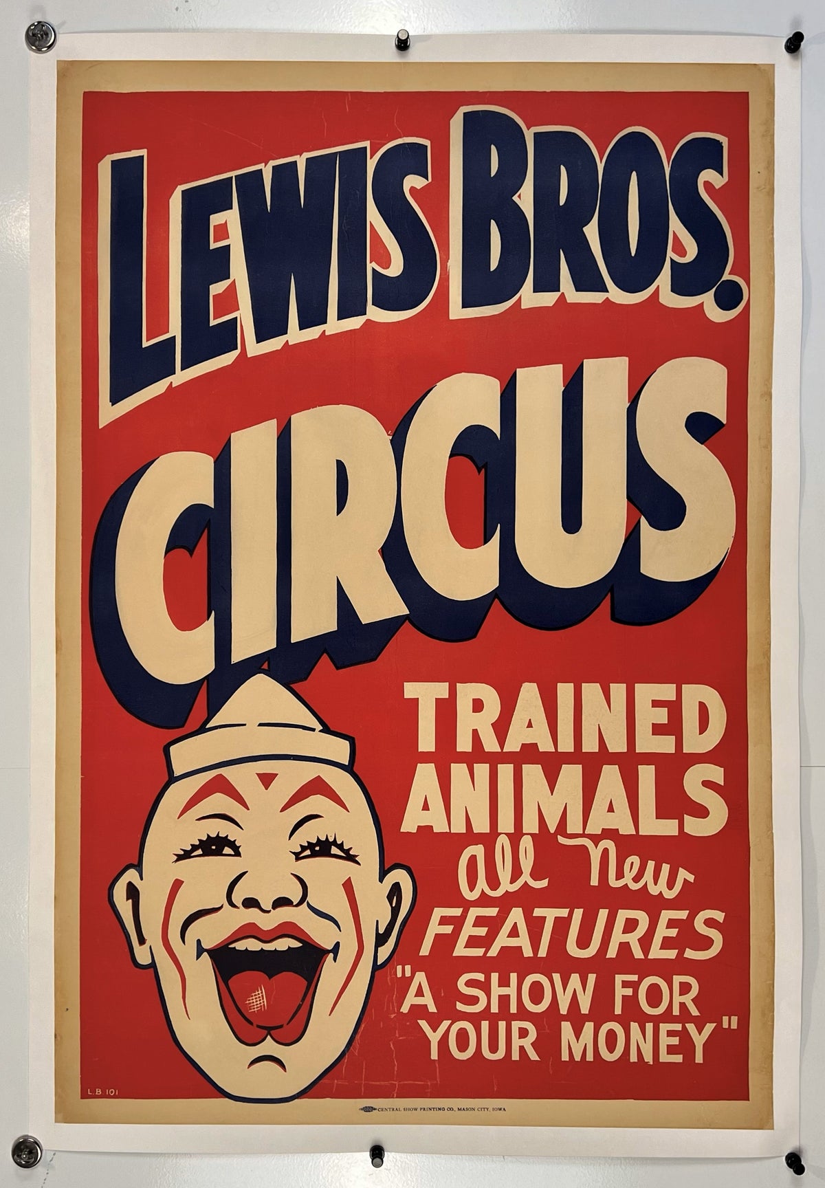 Lewis Bros Circus - Authentic Vintage Poster
