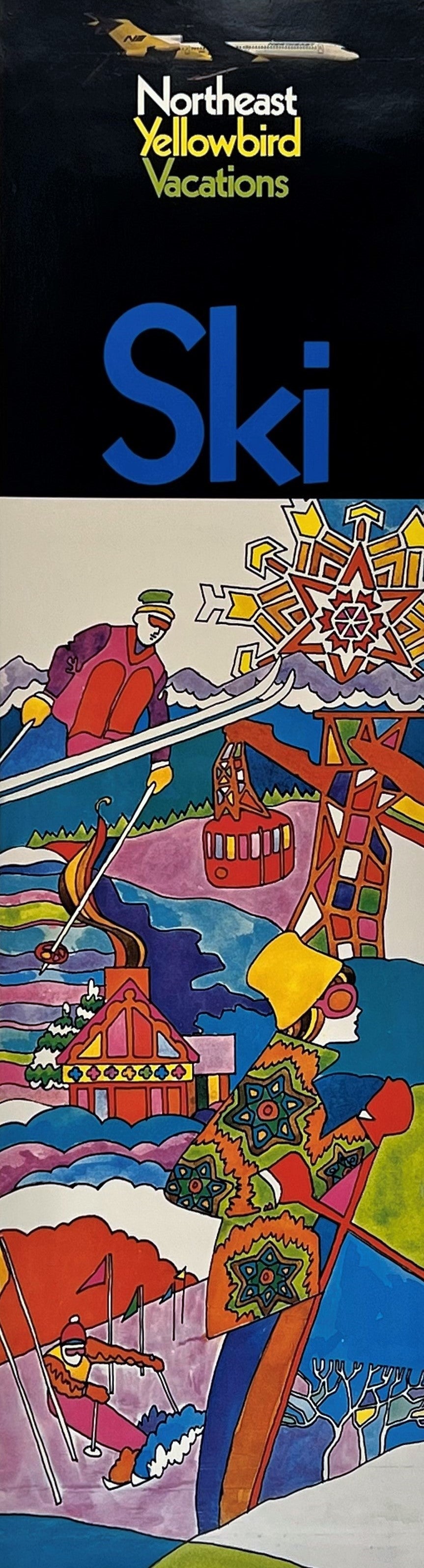 Yellowbird Vacations- Ski - Authentic Vintage Poster