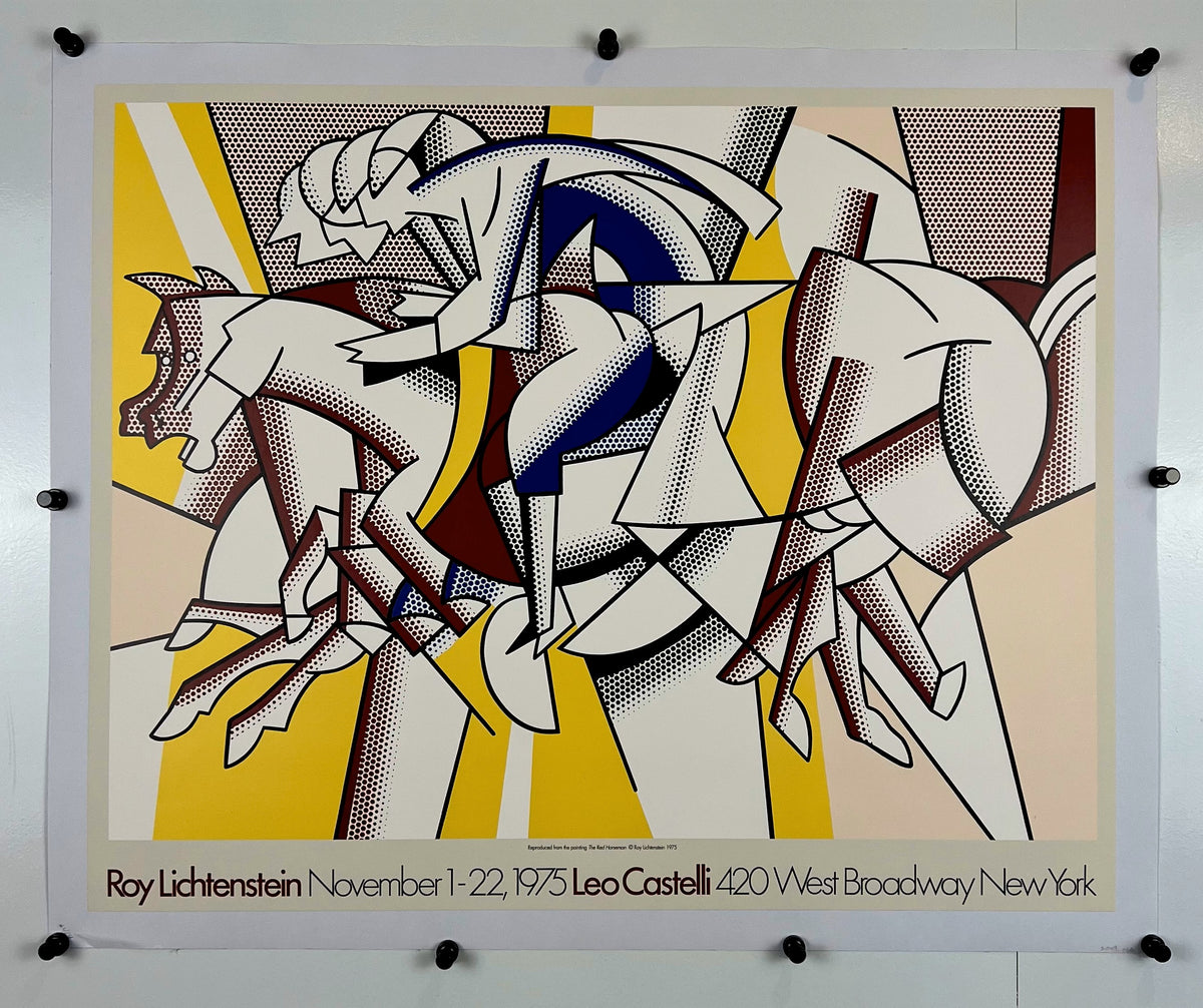 The Red Horseman- Roy Lichtenstein - Authentic Vintage Poster