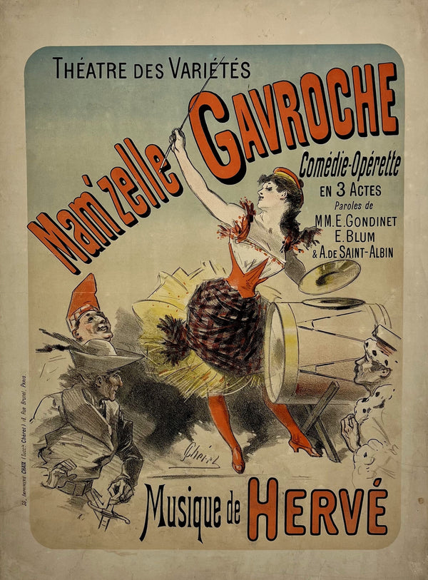 Mam'zelle Gavroche- Jules Chéret - Authentic Vintage Poster