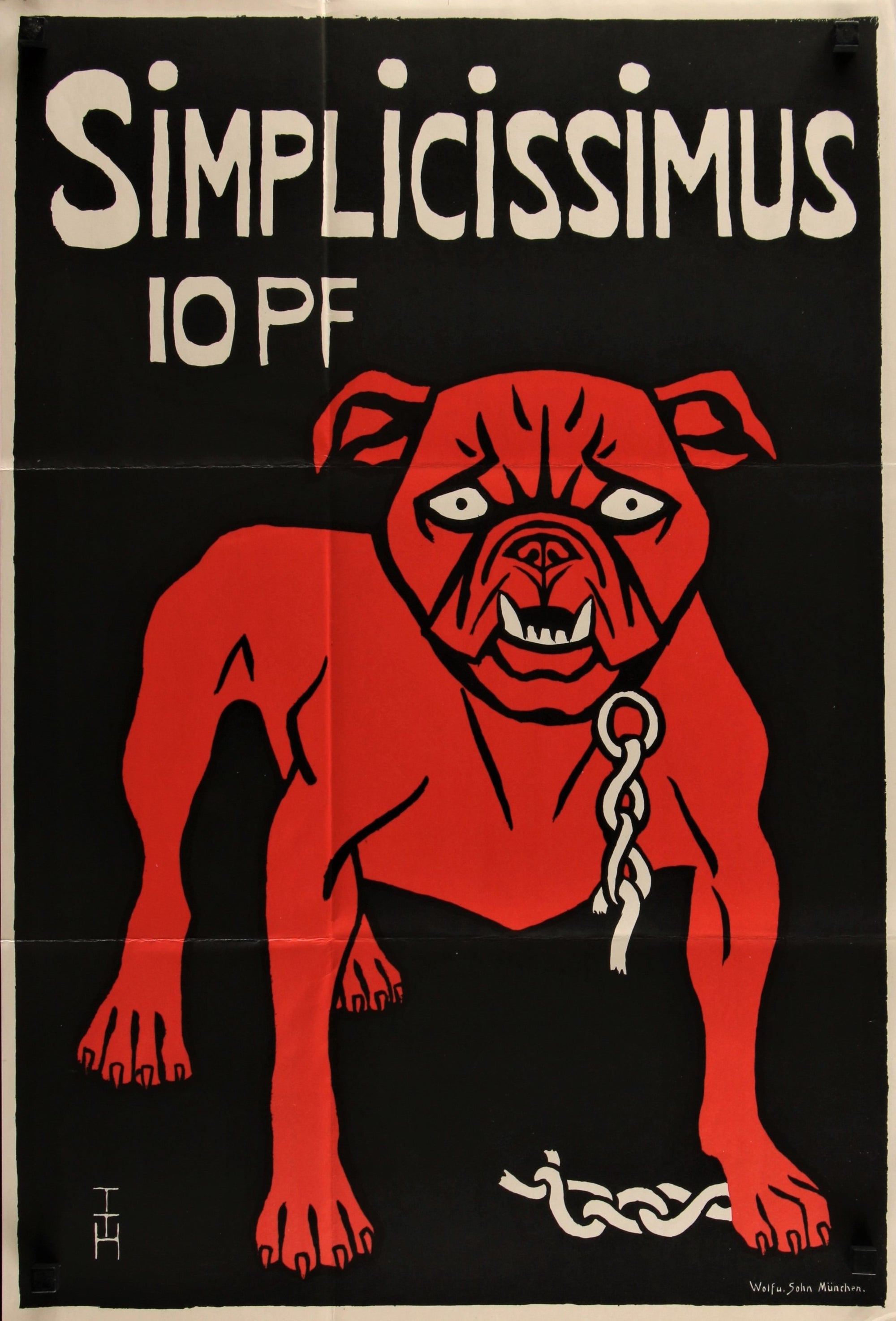 Simplicissimus Bulldog by Thomas Heine - Authentic Vintage Poster