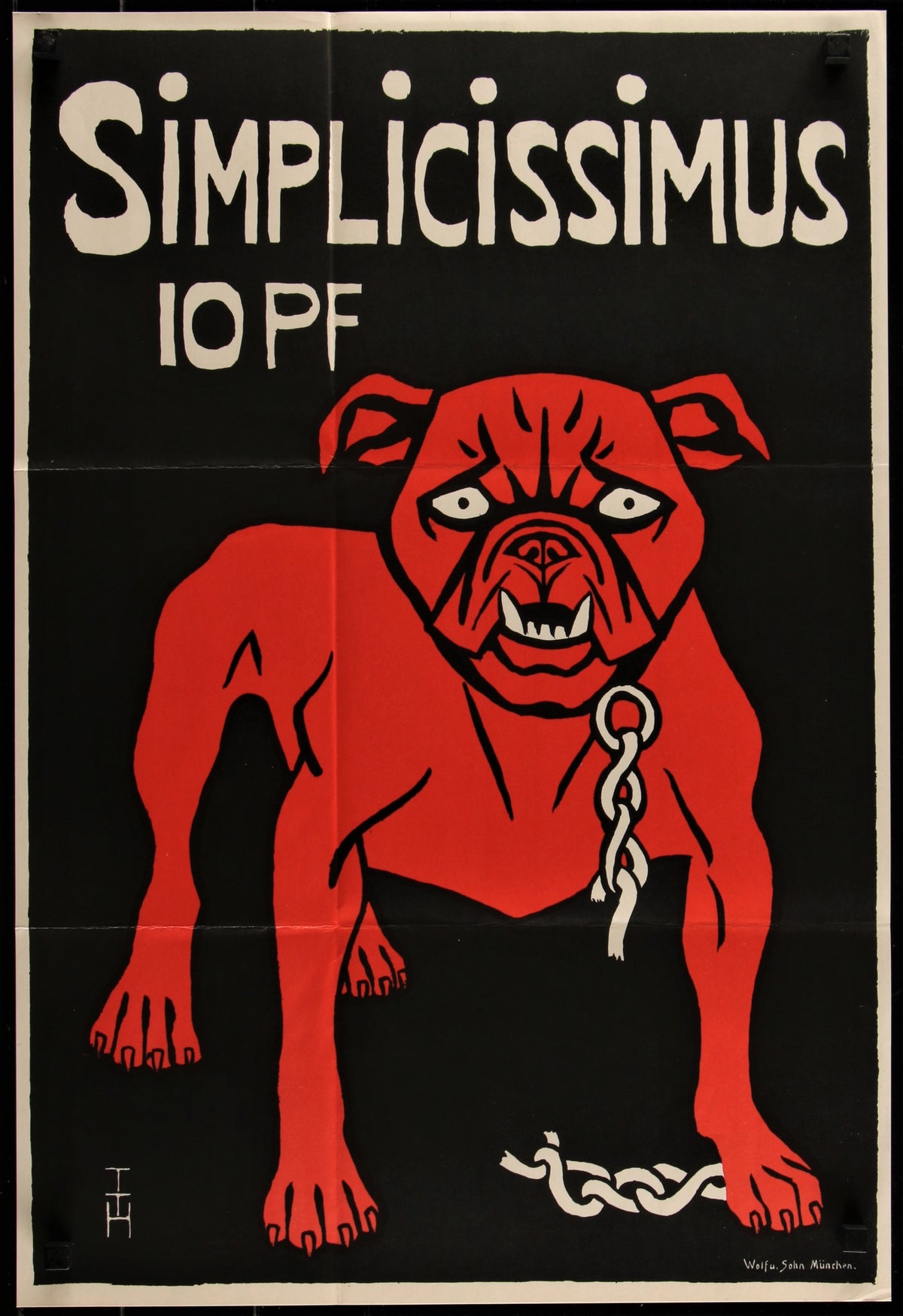 Simplicissimus Bulldog by Thomas Heine - Authentic Vintage Poster