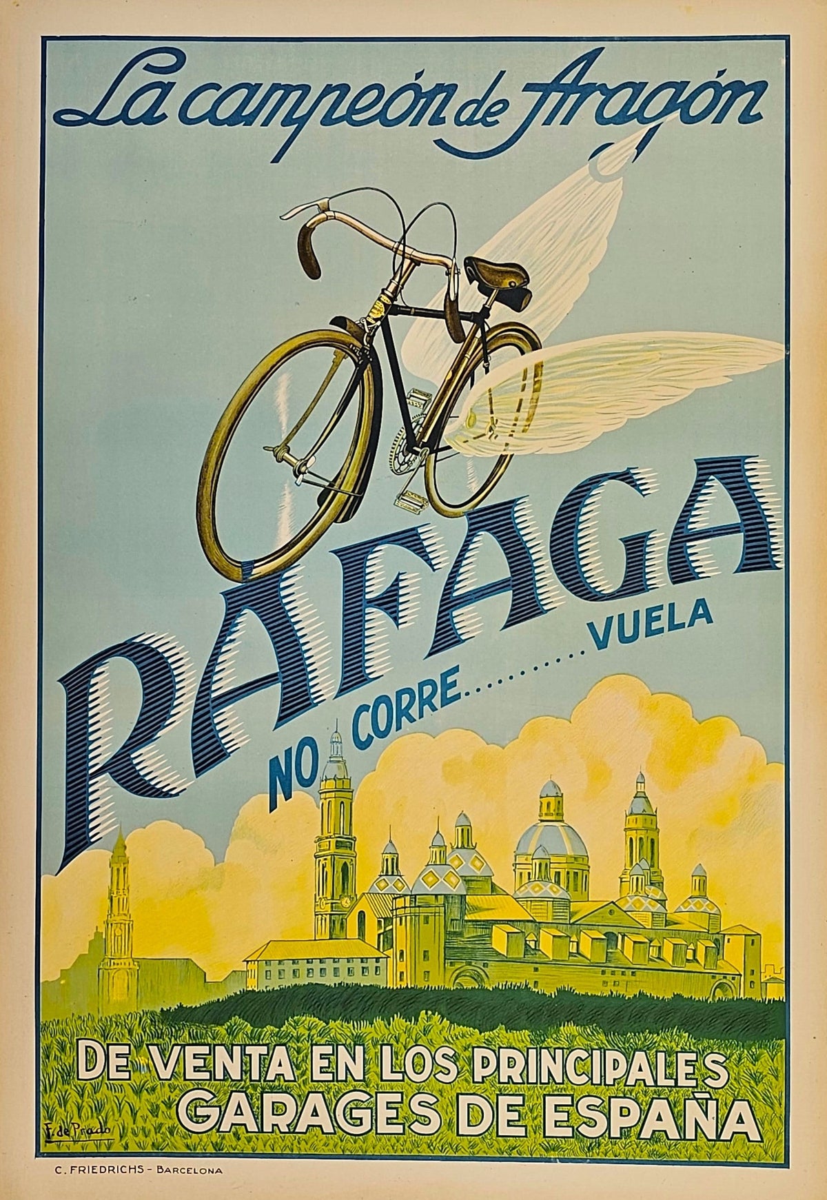 Rafaga Bicycles - Authentic Vintage Poster