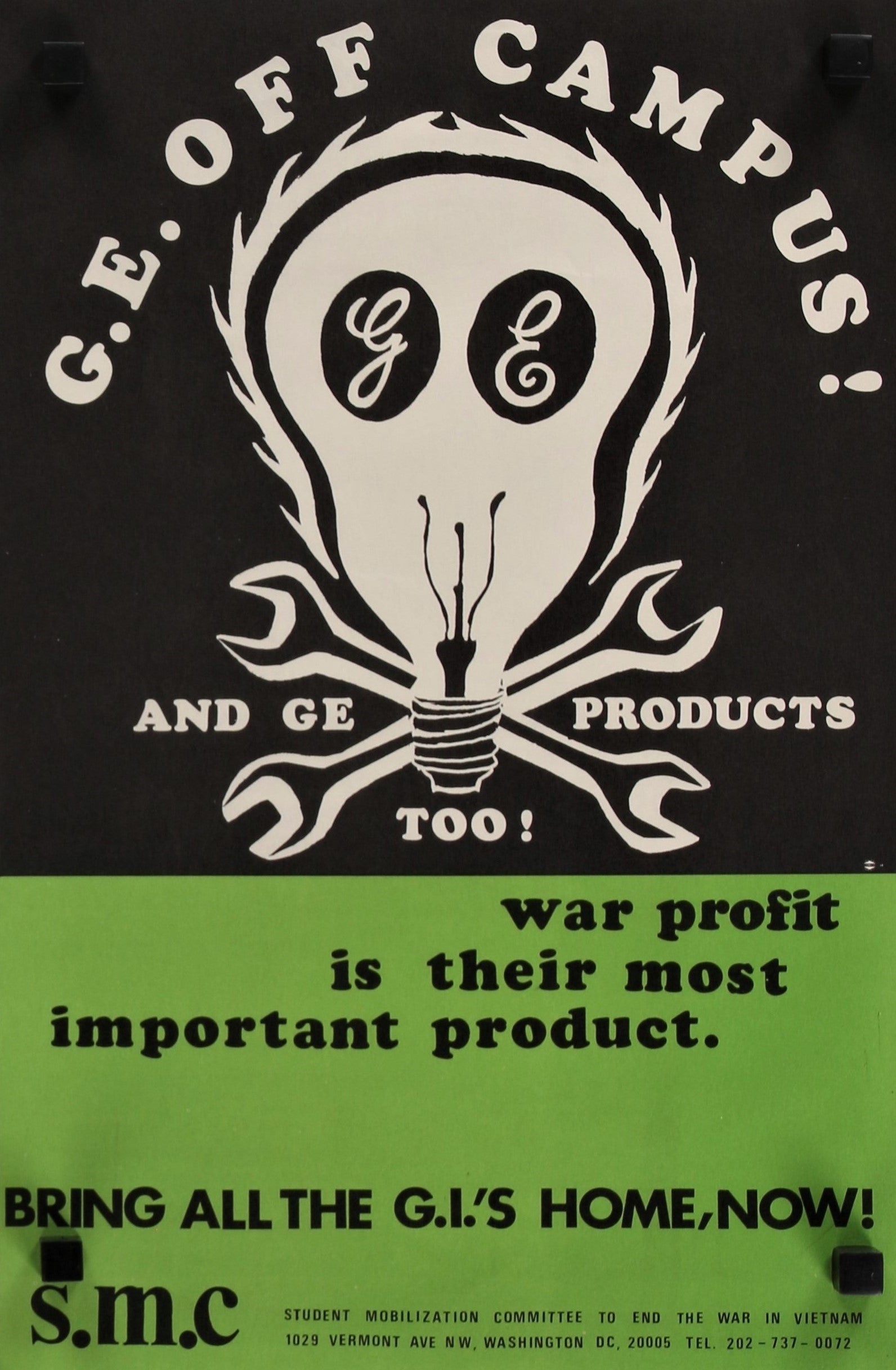 G.E. Off Campus- Vietnam War - Authentic Vintage Poster