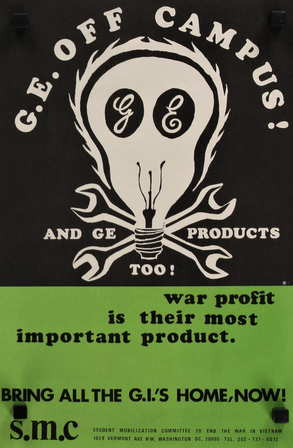 G.E. Off Campus- Vietnam War - Authentic Vintage Poster