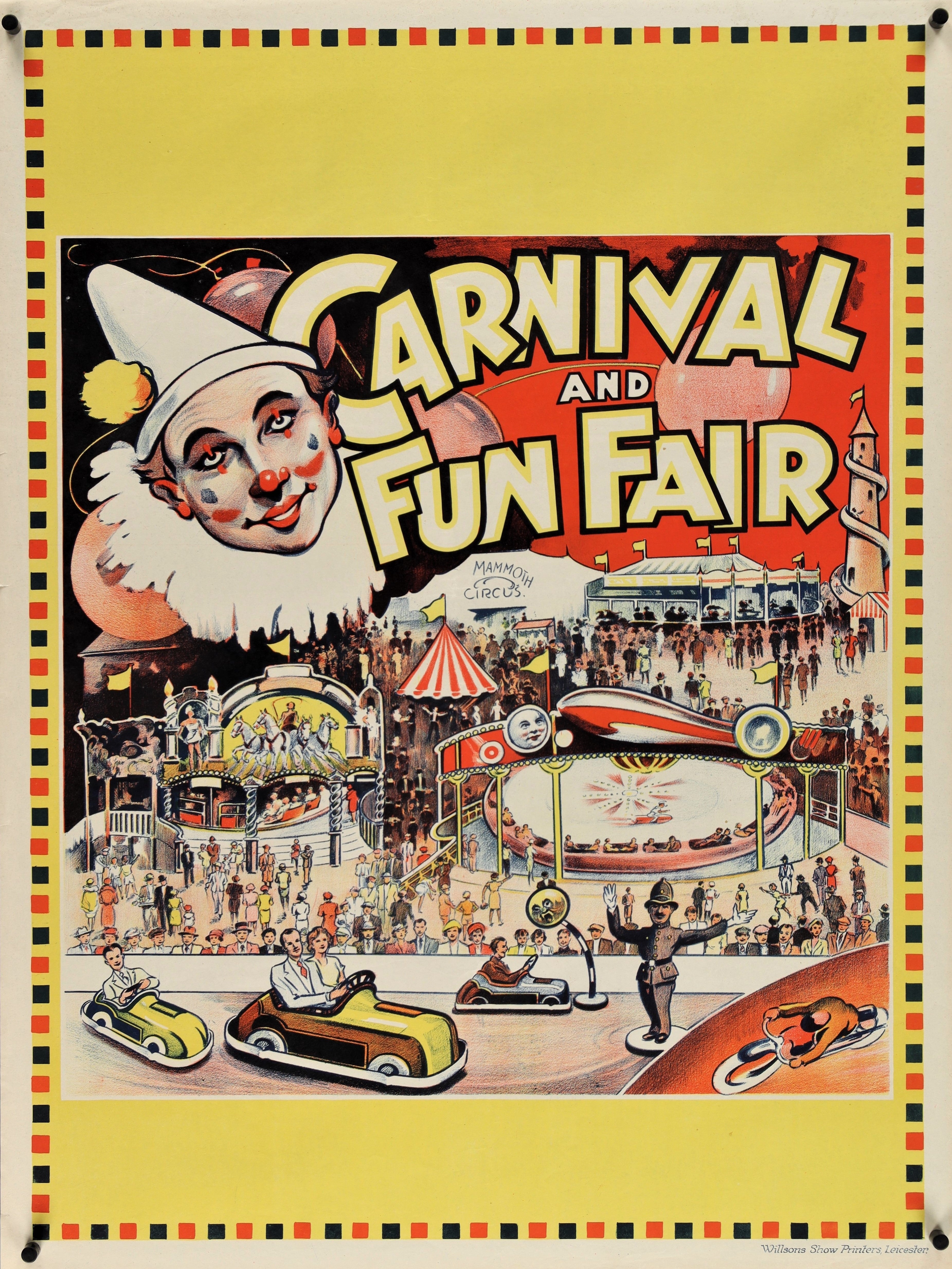 Authentic Vintage Poster | Mammoth Circus- Carnival Fun Fair
