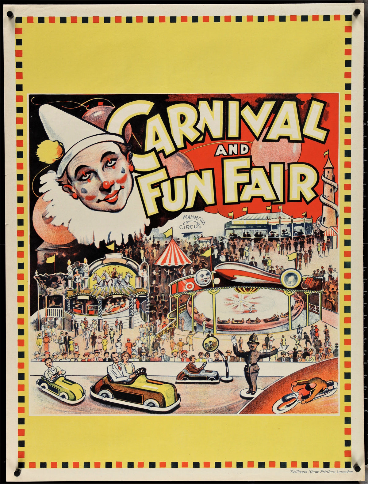 Mammoth Circus- Carnival Fun Fair - Authentic Vintage Poster