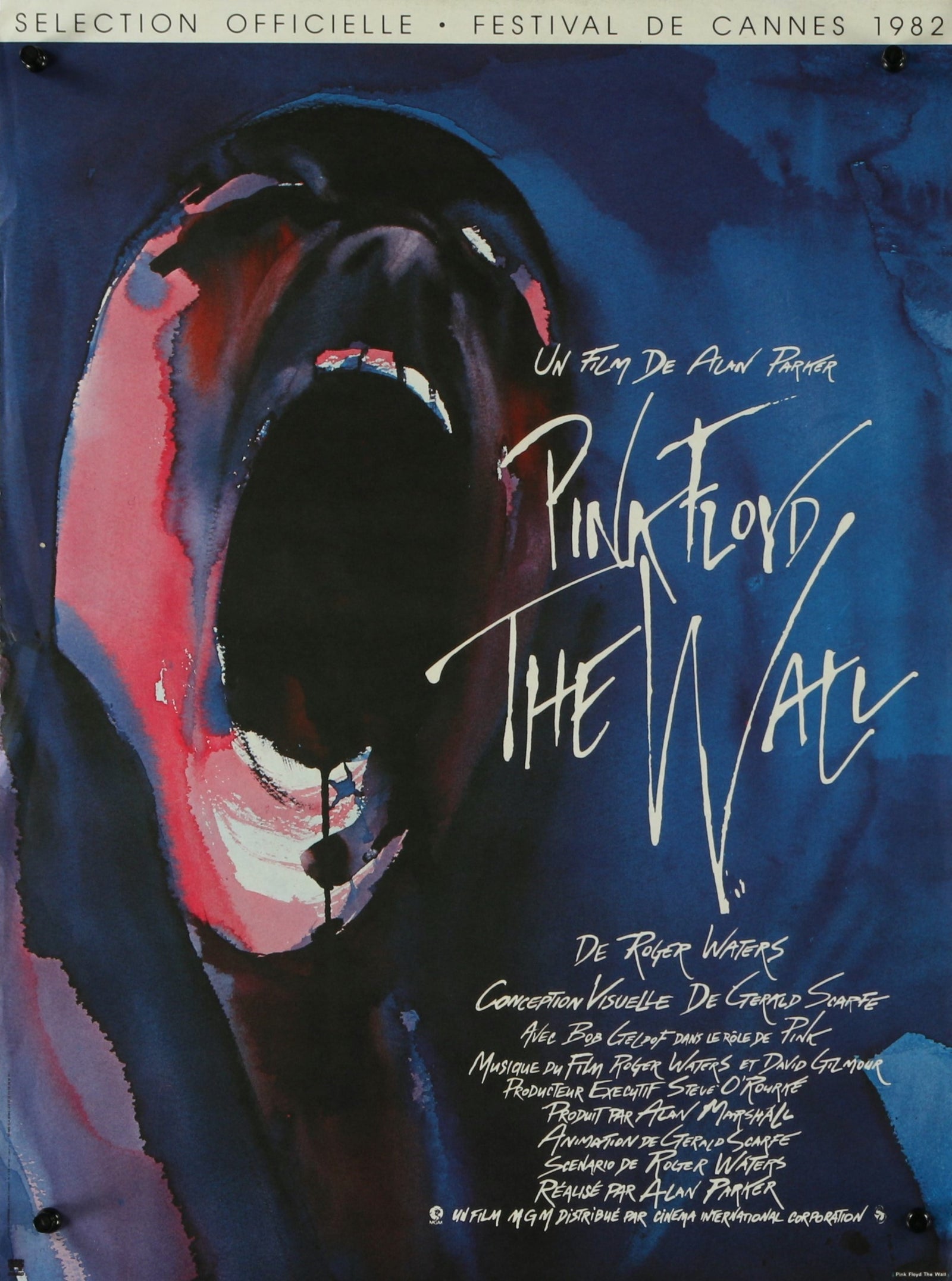 Pink Floyd The Wall- Cannes Film Festival - Authentic Vintage Poster