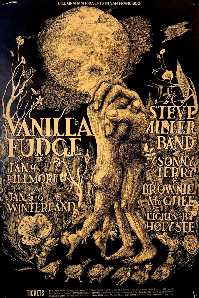Vanilla Fudge- Fillmore Auditorium BG-101, Original Vintage Poster