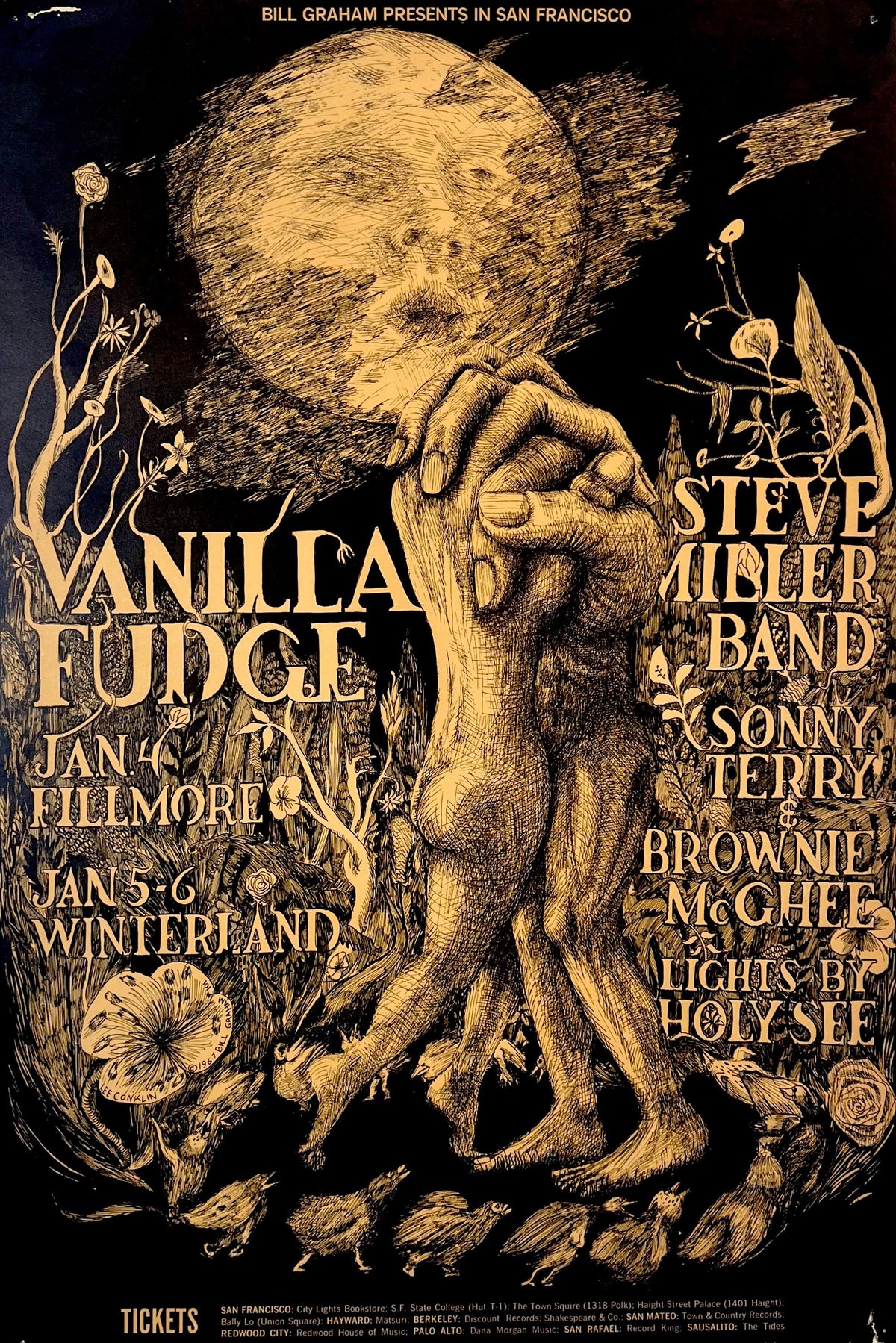 Vanilla Fudge- Fillmore Auditorium BG-101 - Authentic Vintage Poster