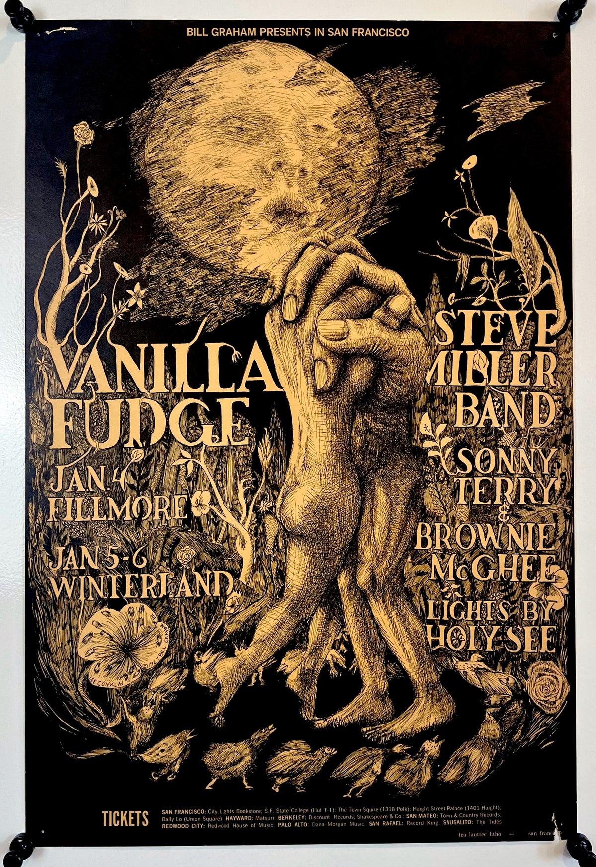 Vanilla Fudge- Fillmore Auditorium BG-101 - Authentic Vintage Poster