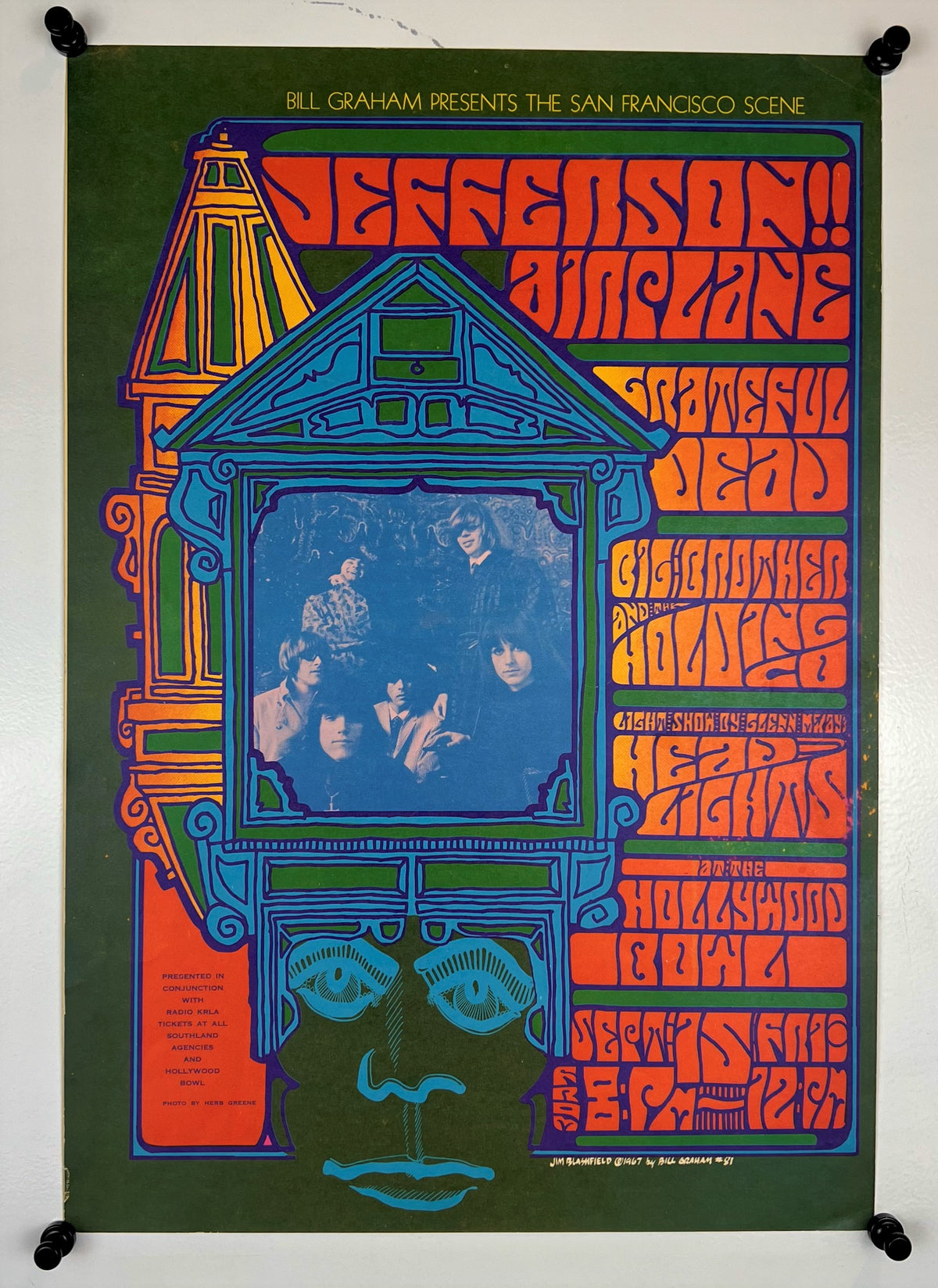 Jefferson Airplane, Grateful Dead- Hollywood Bowl BG-81 - Authentic Vintage Poster
