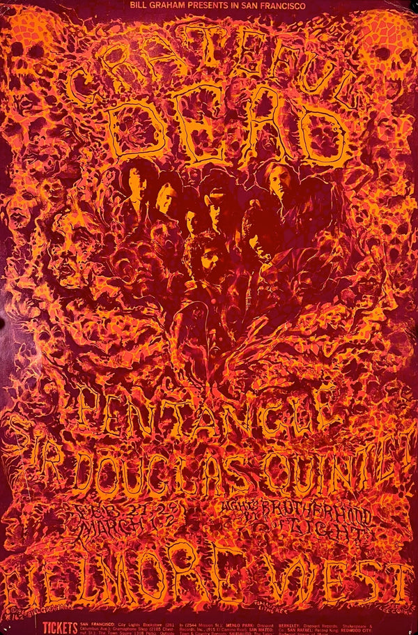 Grateful Dead- Fillmore West BG-162 - Authentic Vintage Poster