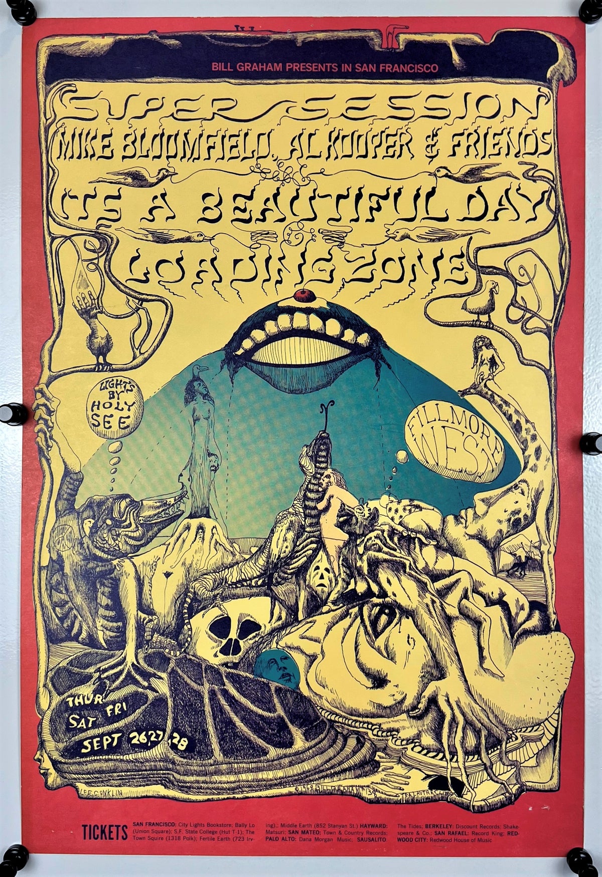 Super Session- Fillmore West BG-138 - Authentic Vintage Poster