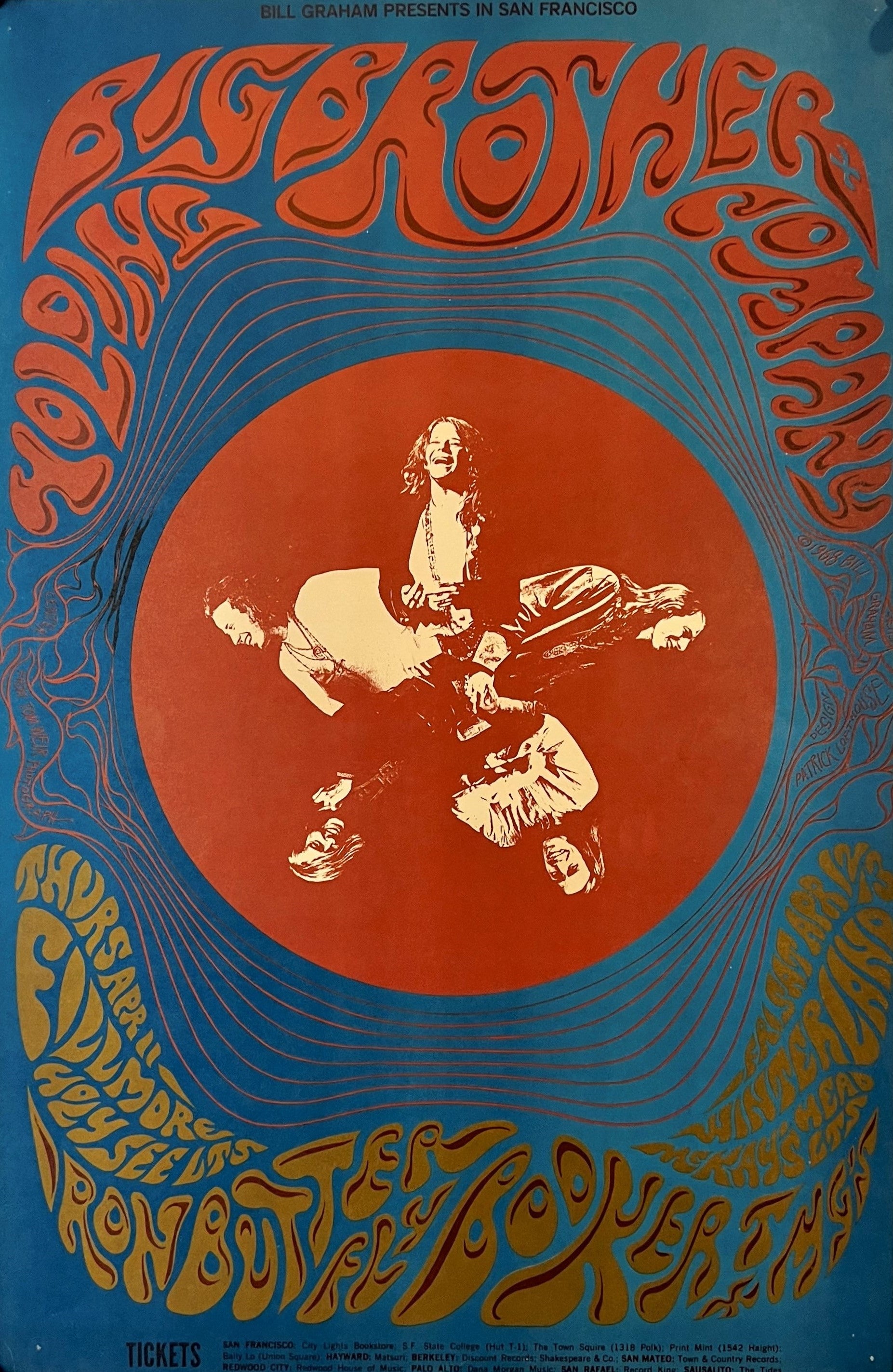 Big Brother Holding Co.- Fillmore Auditorium BG-115 - Authentic Vintage Poster