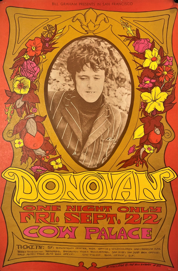 Donovan, Cow Palace- BG-86 - Authentic Vintage Poster