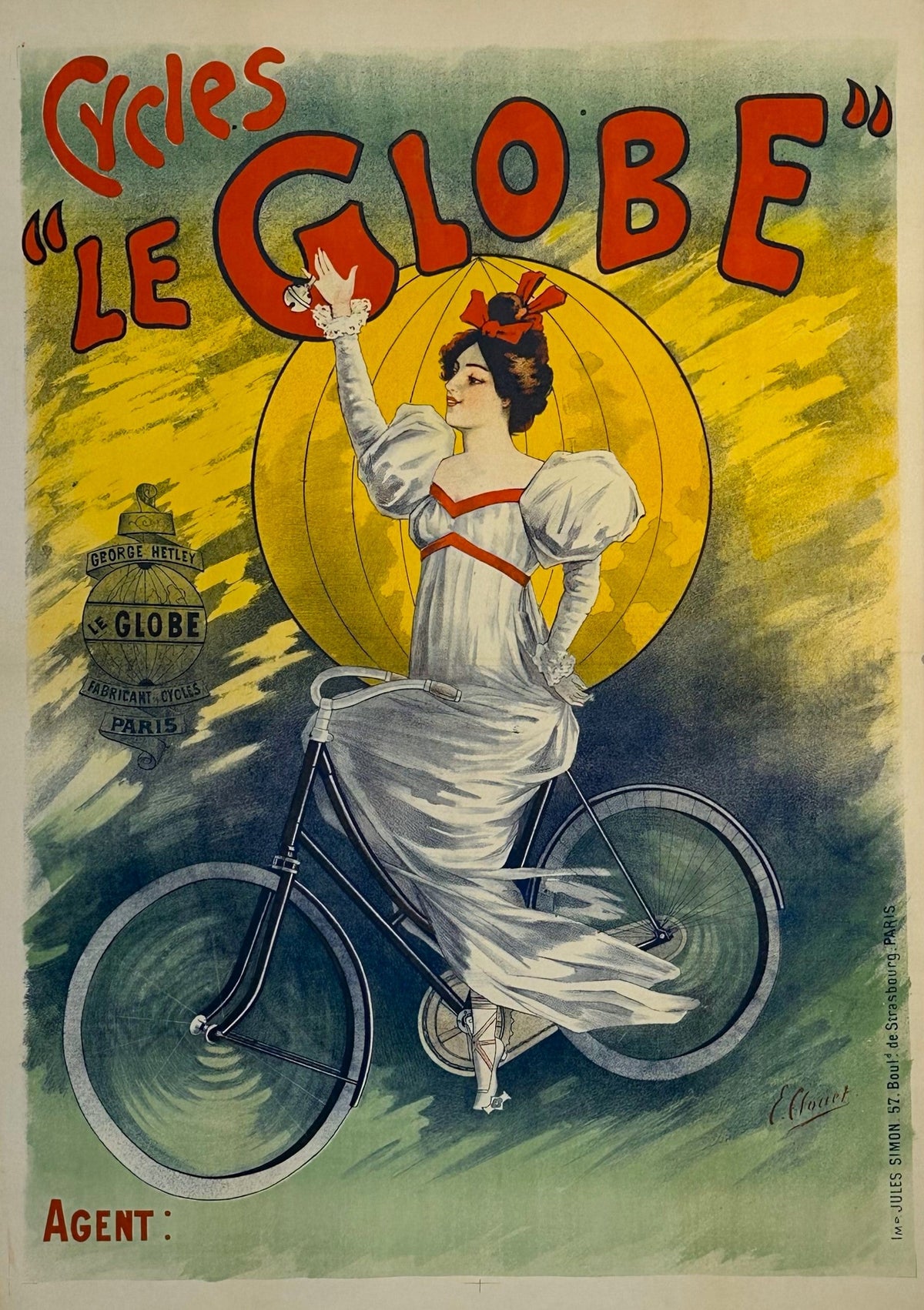 Cycles Le Globe - Authentic Vintage Poster