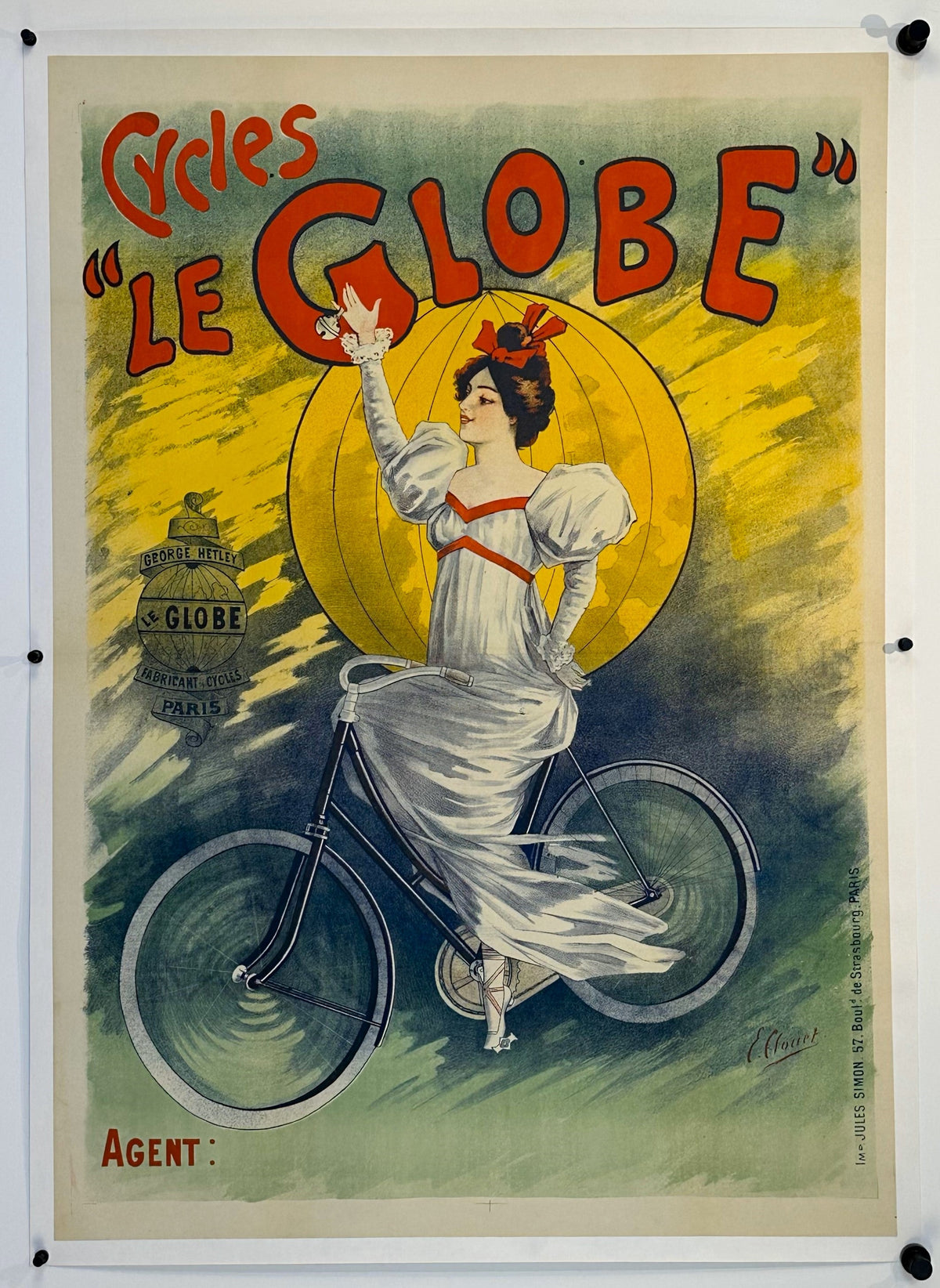 Cycles Le Globe - Authentic Vintage Poster