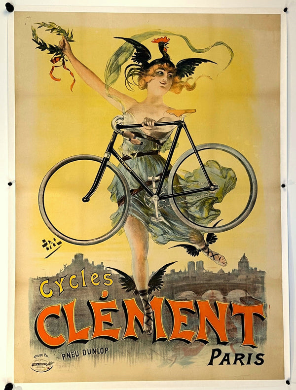 Cycles Clément, Paris- Original Stone Lithograph - Authentic Vintage