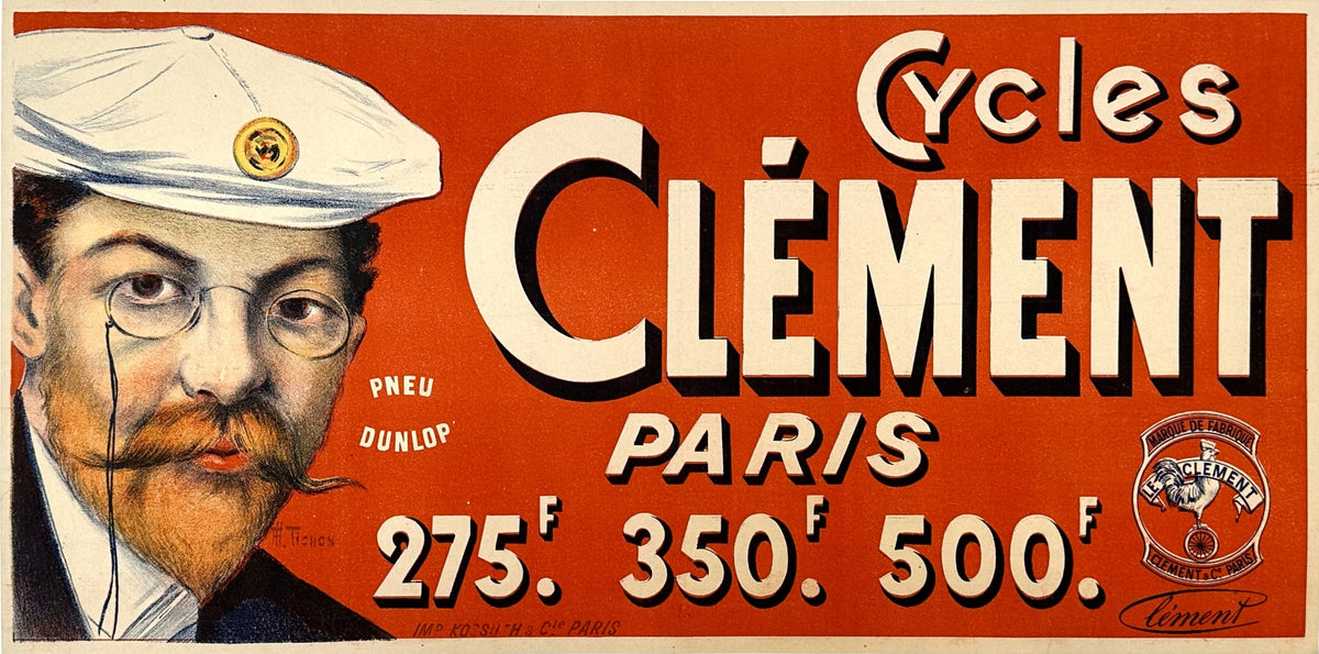 Cycles Clément, Paris - Authentic Vintage Poster